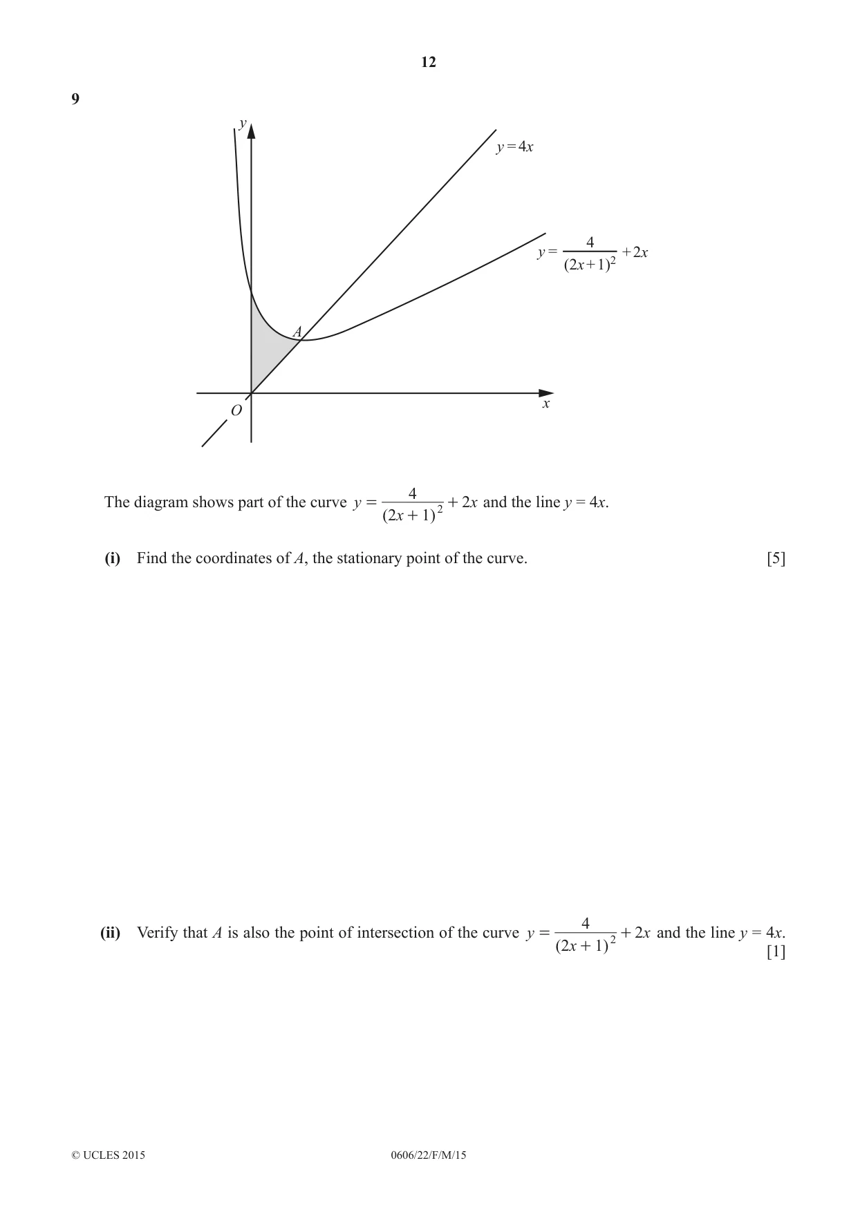 Cambridge IGCSE Mathematics - Additional 0606 2015 Feb/March Paper 2 · Variant 2 question paper, page 12 of 16