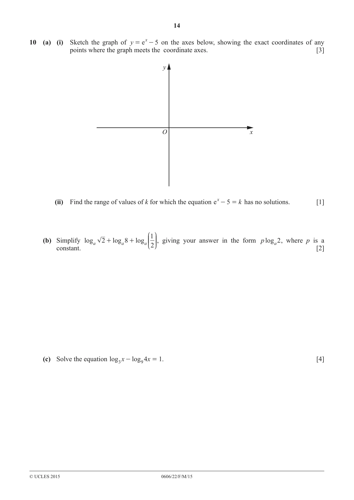 Cambridge IGCSE Mathematics - Additional 0606 2015 Feb/March Paper 2 · Variant 2 question paper, page 14 of 16