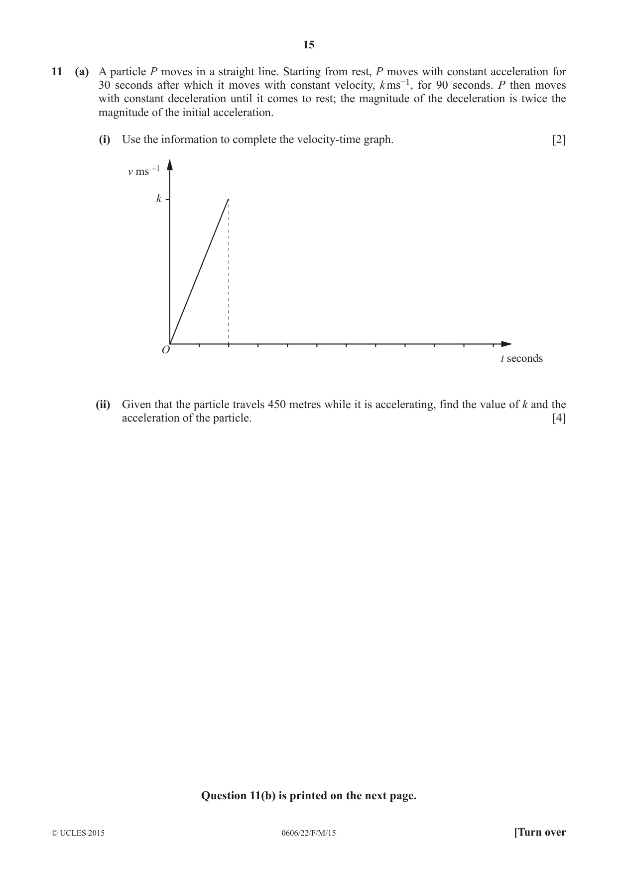 Cambridge IGCSE Mathematics - Additional 0606 2015 Feb/March Paper 2 · Variant 2 question paper, page 15 of 16
