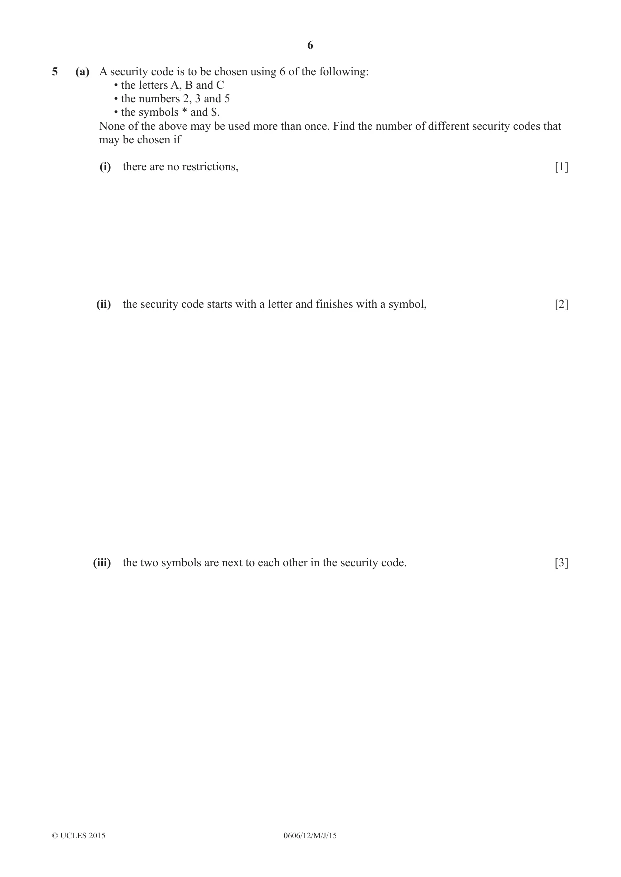 Cambridge IGCSE Mathematics - Additional 0606 2015 May/June Paper 1 · Variant 2 question paper, page 6 of 16