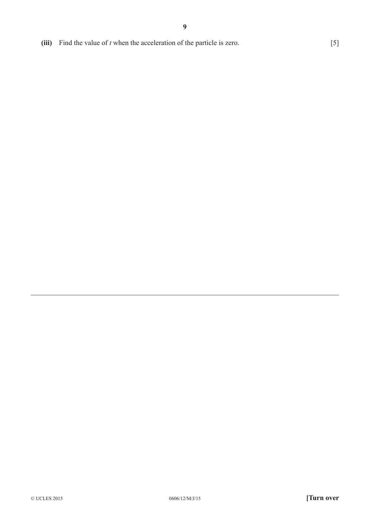 Cambridge IGCSE Mathematics - Additional 0606 2015 May/June Paper 1 · Variant 2 question paper, page 9 of 16