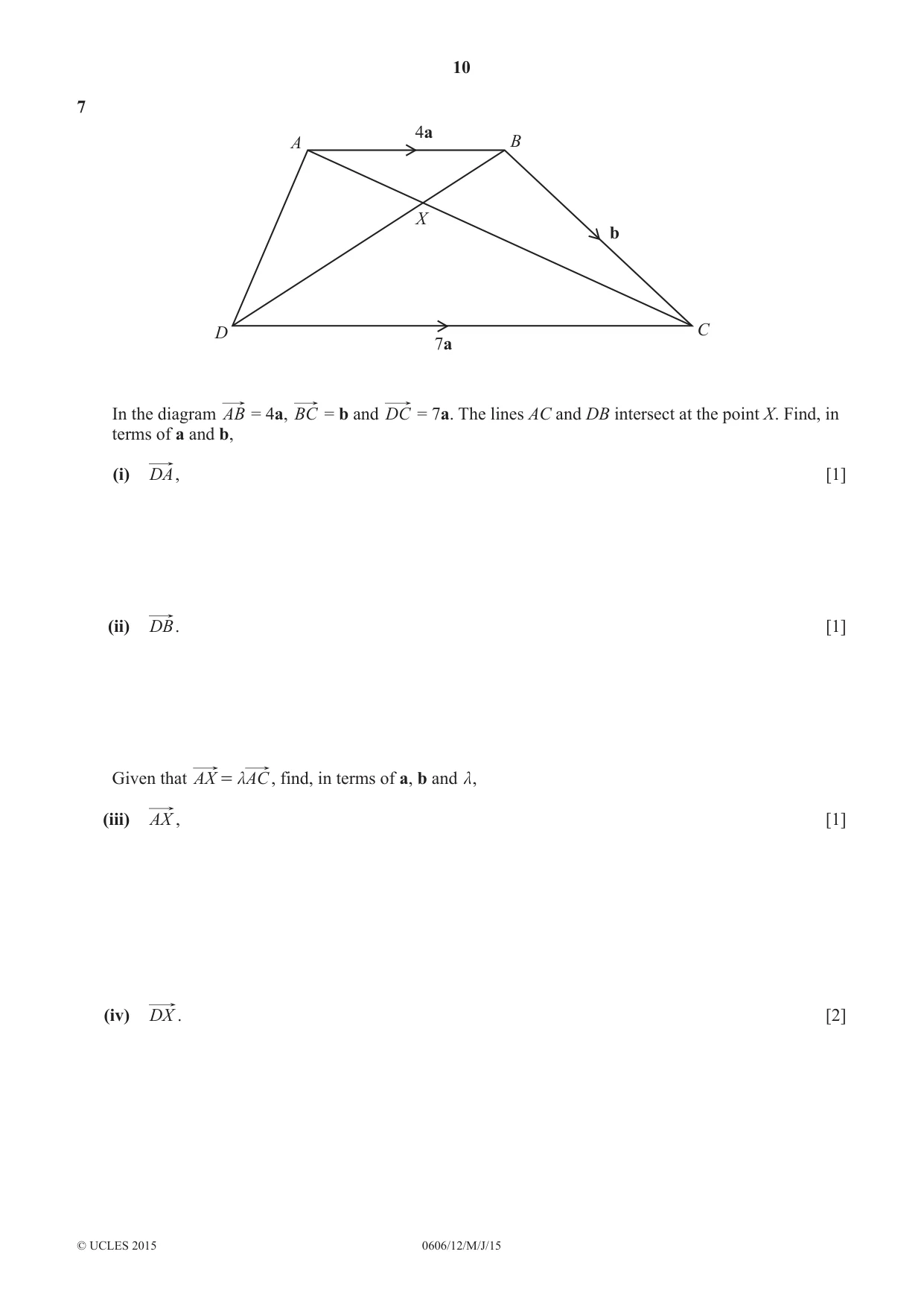 Cambridge IGCSE Mathematics - Additional 0606 2015 May/June Paper 1 · Variant 2 question paper, page 10 of 16