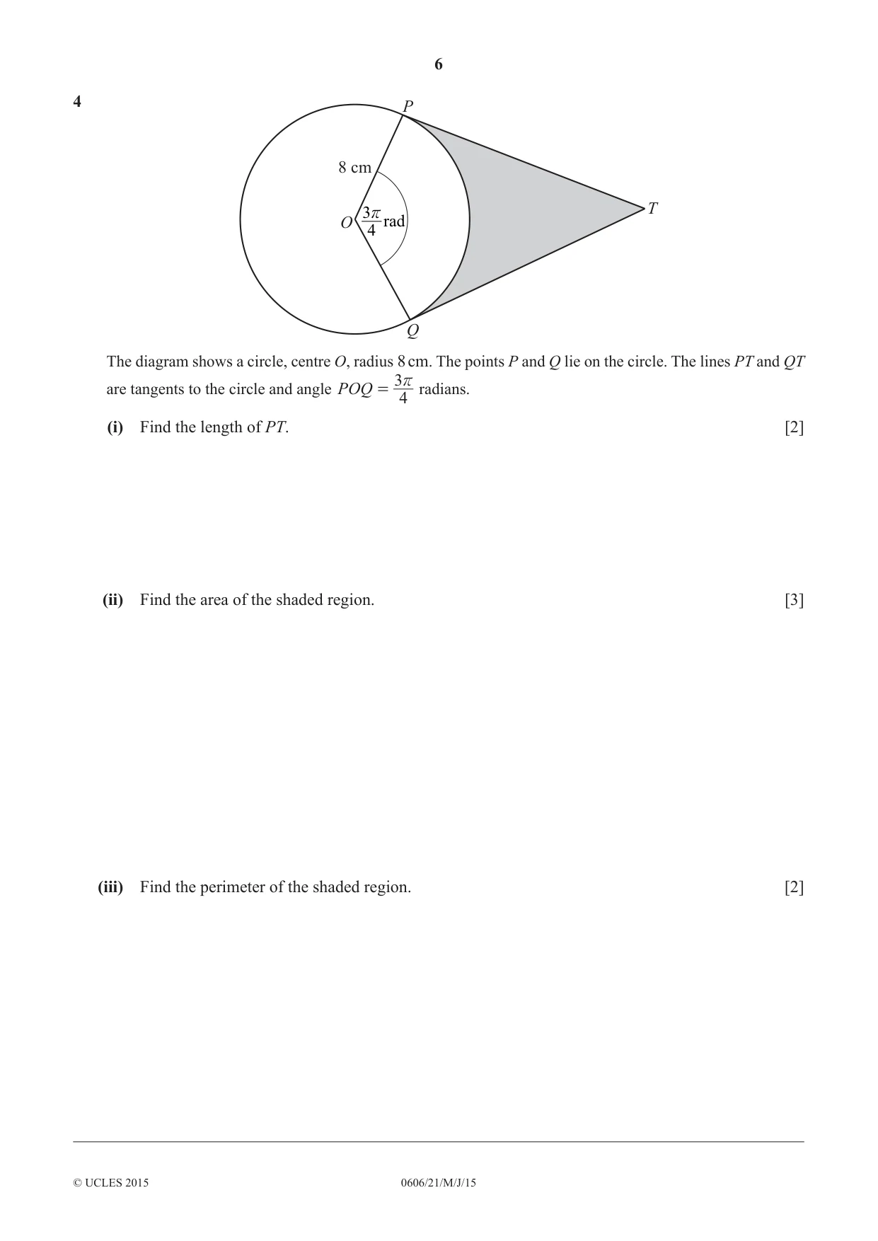 Cambridge IGCSE Mathematics - Additional 0606 2015 May/June Paper 2 · Variant 1 question paper, page 6 of 16