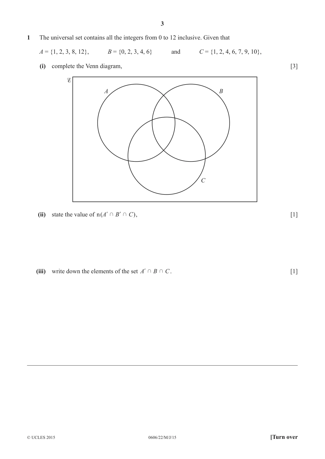 Cambridge IGCSE Mathematics - Additional 0606 2015 May/June Paper 2 · Variant 2 question paper, page 3 of 16