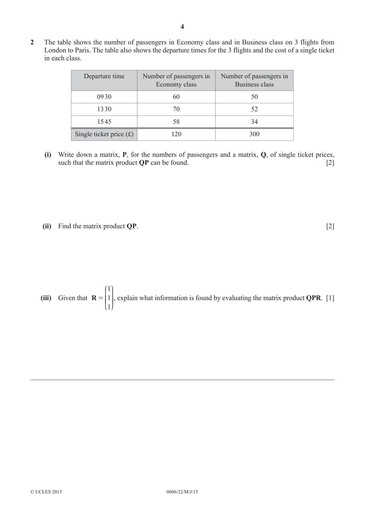 Cambridge IGCSE Mathematics - Additional 0606 2015 May/June Paper 2 · Variant 2 question paper, page 4 of 16