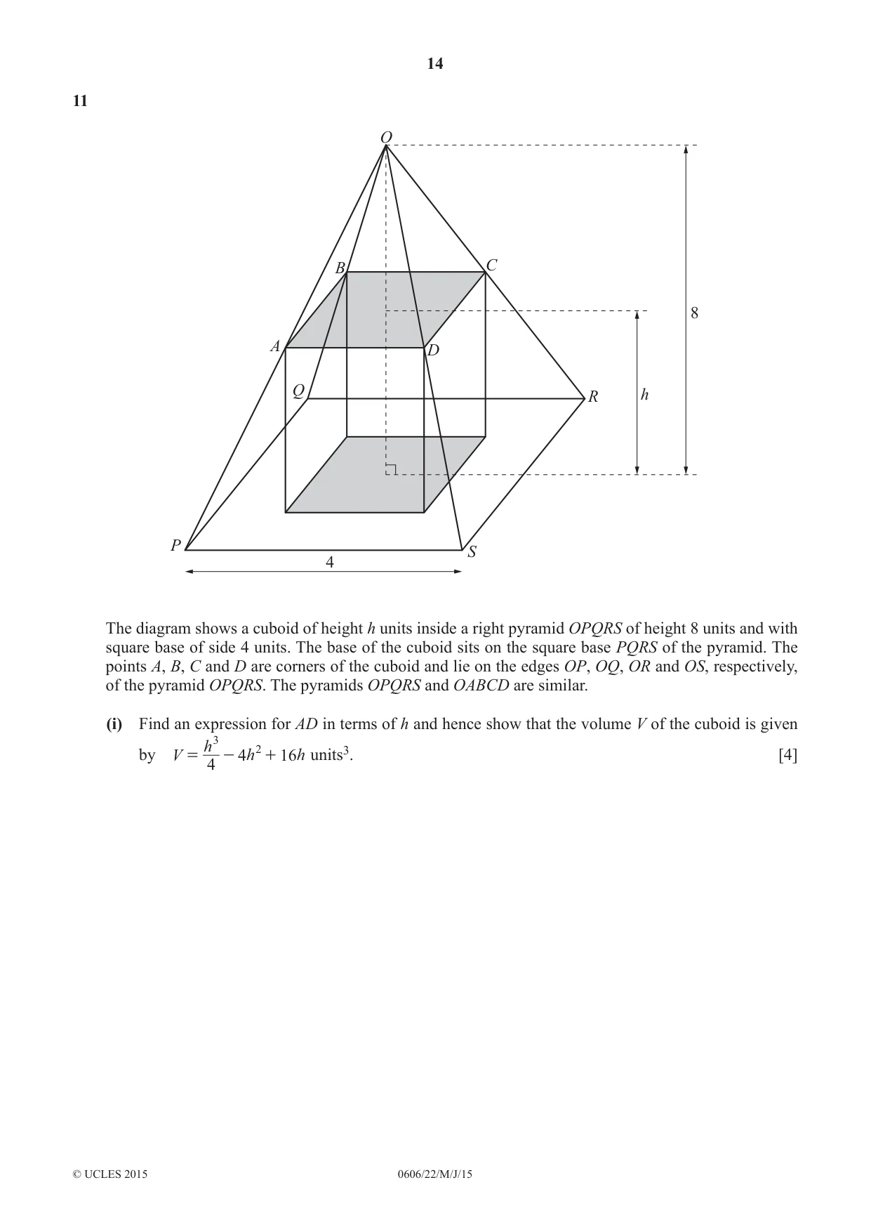 Cambridge IGCSE Mathematics - Additional 0606 2015 May/June Paper 2 · Variant 2 question paper, page 14 of 16
