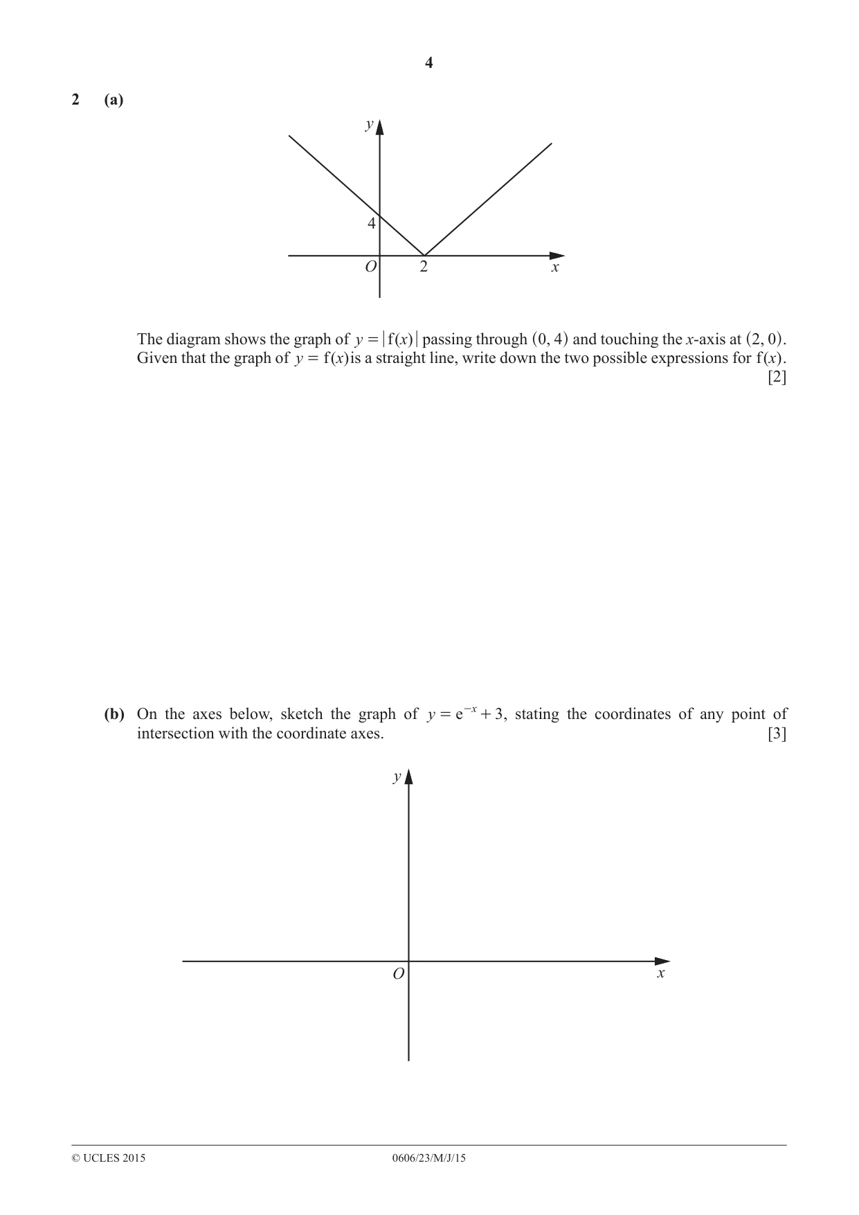 Cambridge IGCSE Mathematics - Additional 0606 2015 May/June Paper 2 · Variant 3 question paper, page 4 of 16