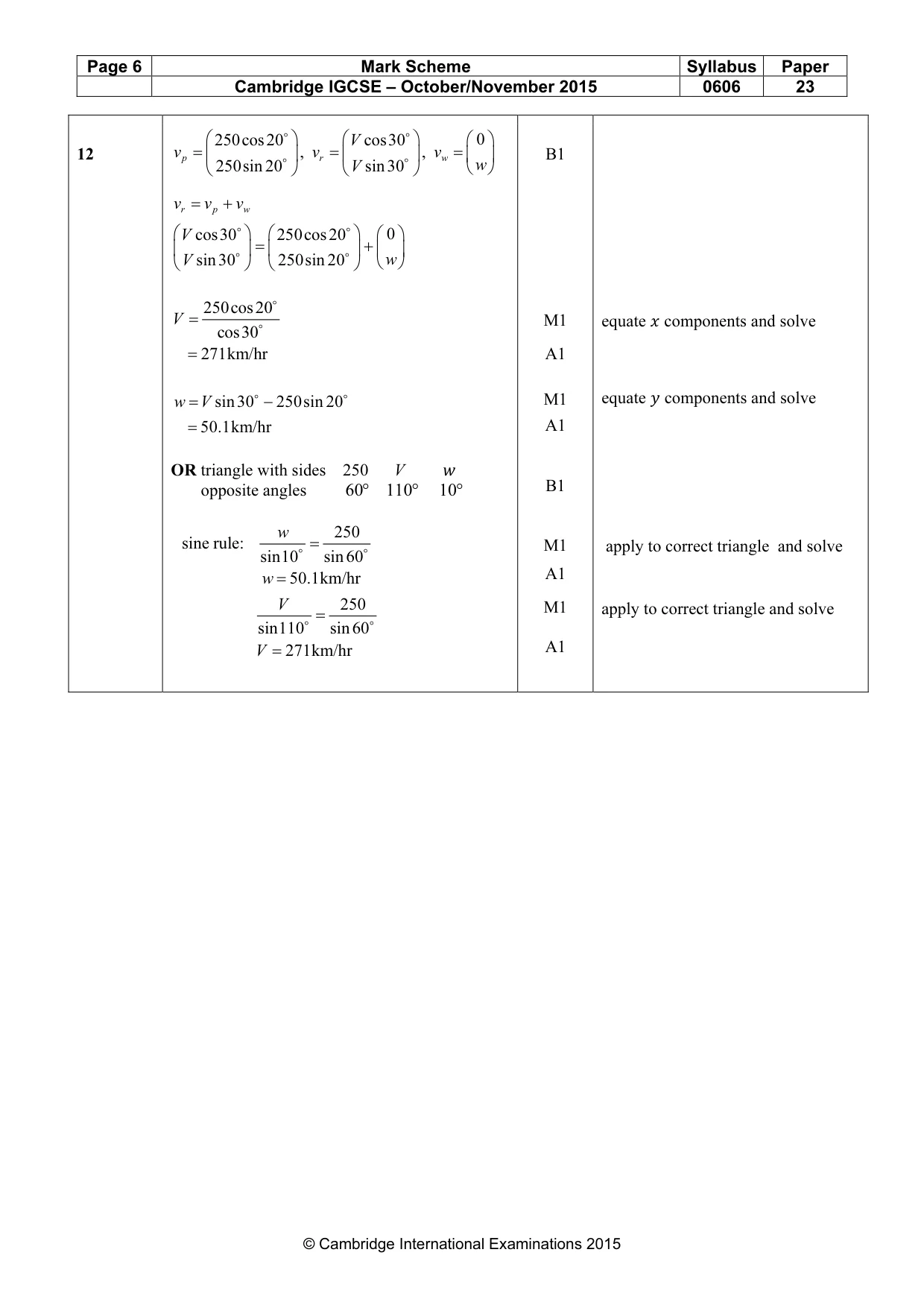 Mark scheme, page 6 of 6