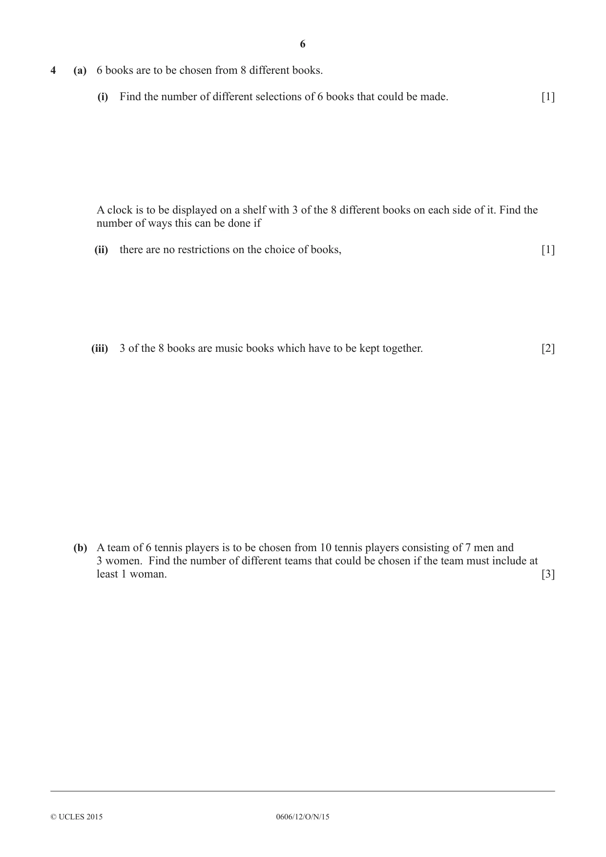 Cambridge IGCSE Mathematics - Additional 0606 2015 Oct/Nov Paper 1 · Variant 2 question paper, page 6 of 16
