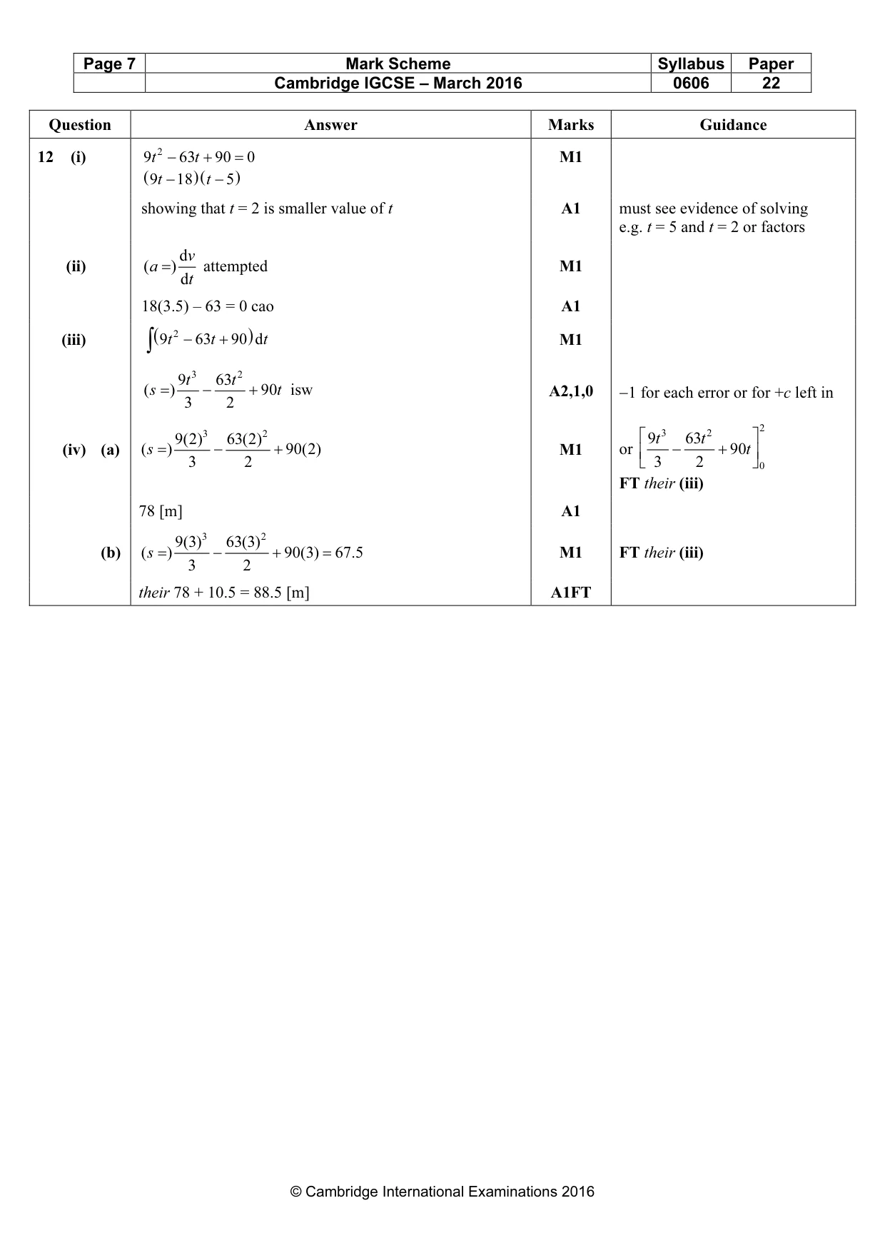Mark scheme, page 7 of 7