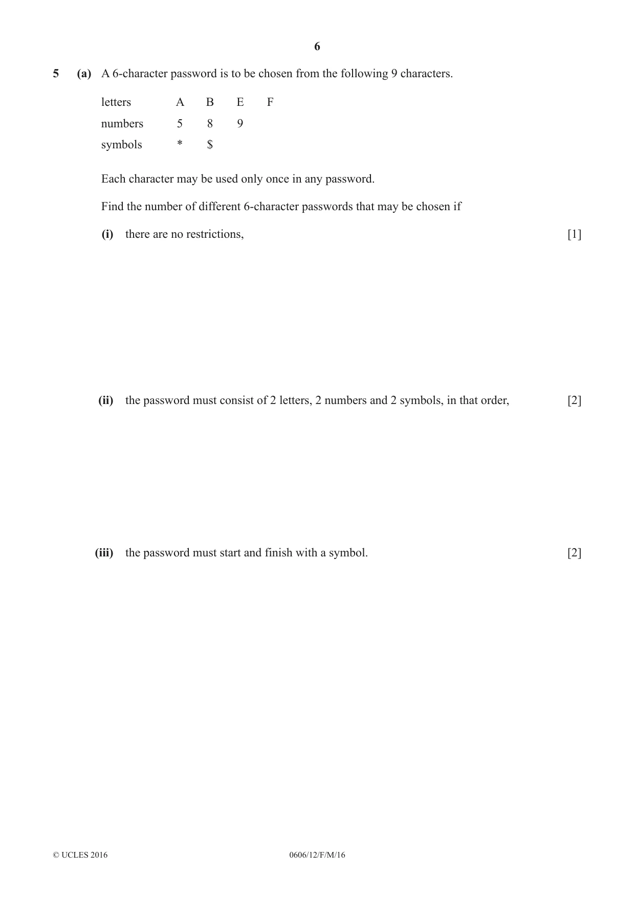 Cambridge IGCSE Mathematics - Additional 0606 2016 Feb/March Paper 1 · Variant 2 question paper, page 6 of 16