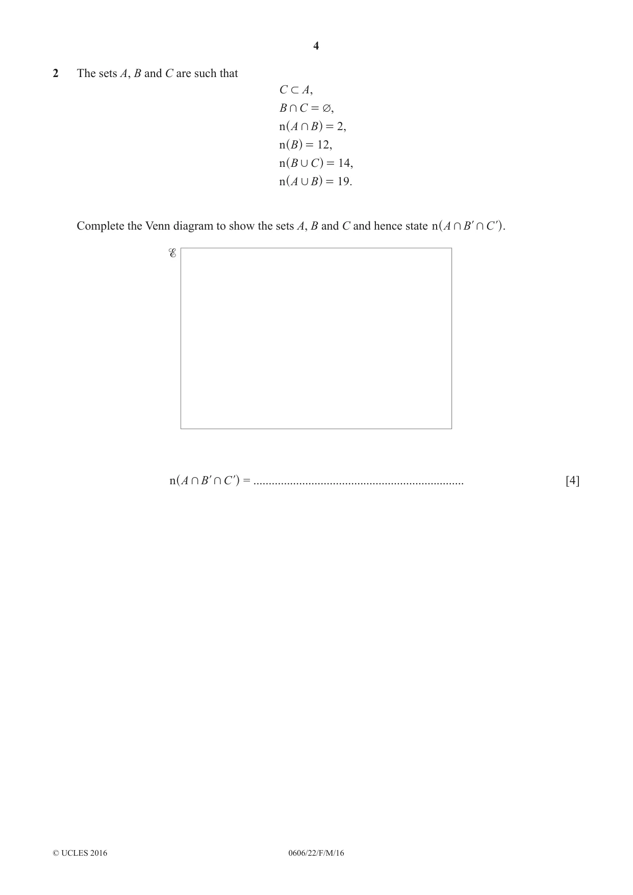 Cambridge IGCSE Mathematics - Additional 0606 2016 Feb/March Paper 2 · Variant 2 question paper, page 4 of 16