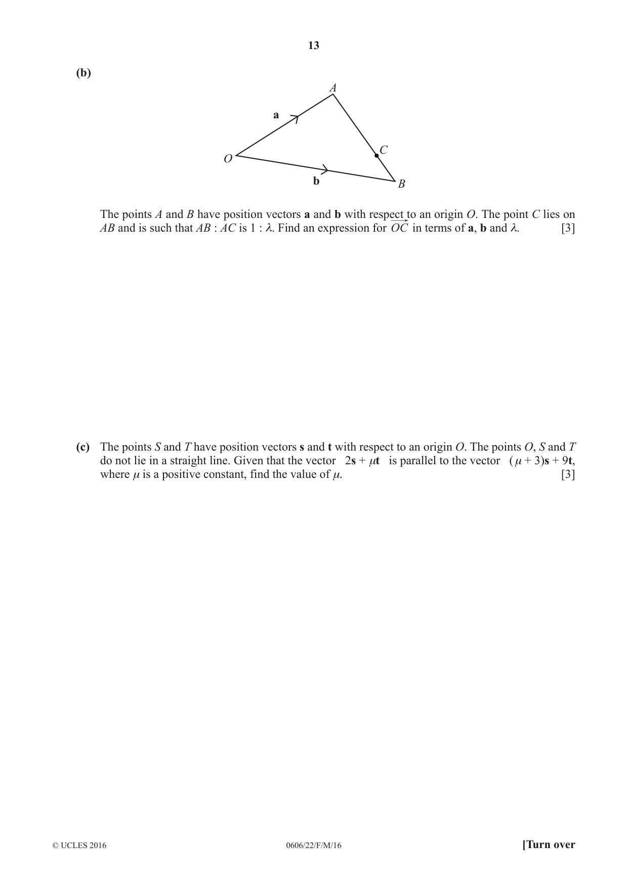 Cambridge IGCSE Mathematics - Additional 0606 2016 Feb/March Paper 2 · Variant 2 question paper, page 13 of 16