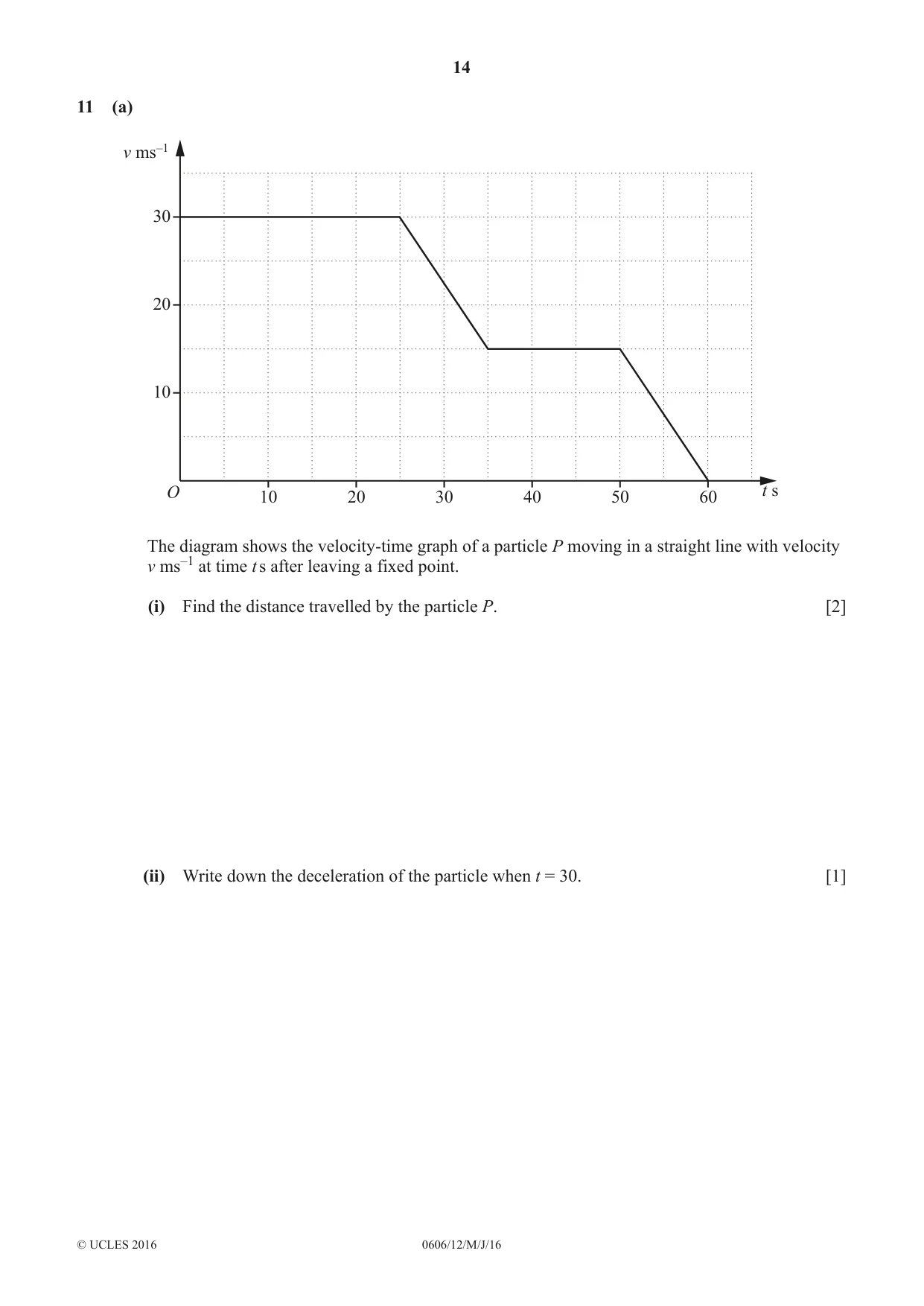 Cambridge IGCSE Mathematics - Additional 0606 2016 May/June Paper 1 · Variant 2 question paper, page 14 of 16