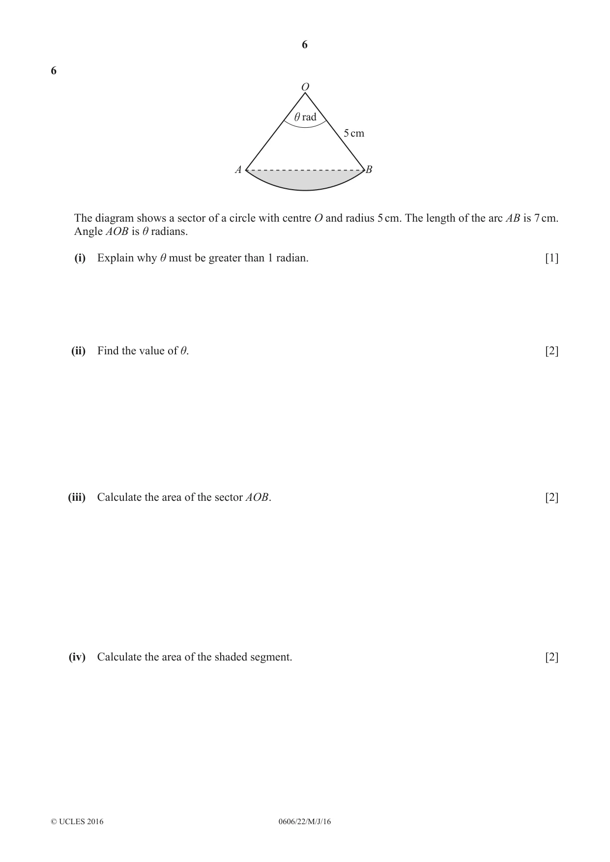 Cambridge IGCSE Mathematics - Additional 0606 2016 May/June Paper 2 · Variant 2 question paper, page 6 of 12