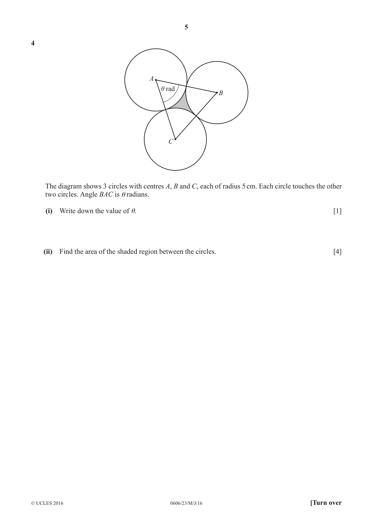 Cambridge IGCSE Mathematics - Additional 0606 2016 May/June Paper 2 · Variant 3 question paper, page 5 of 16