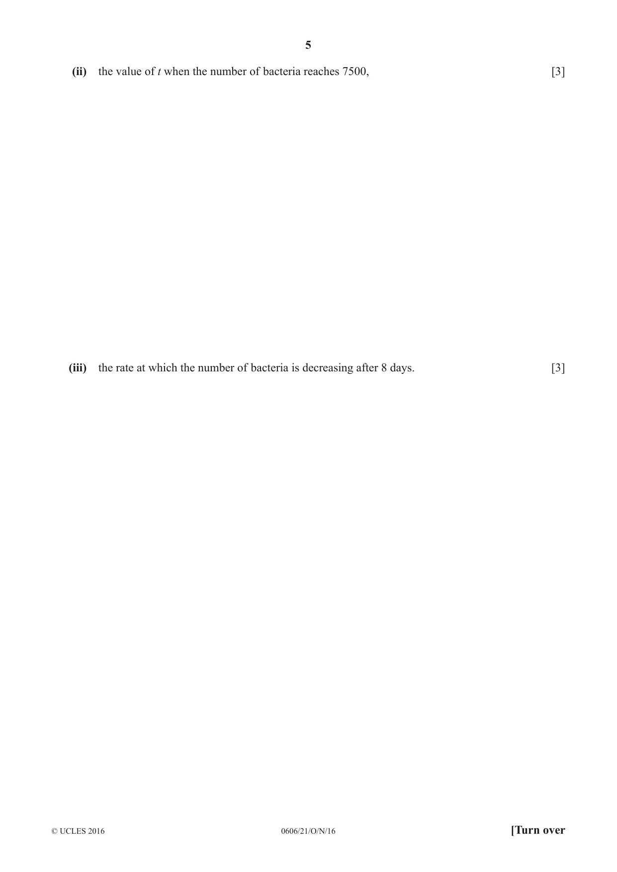 Cambridge IGCSE Mathematics - Additional 0606 2016 Oct/Nov Paper 2 · Variant 1 question paper, page 5 of 16