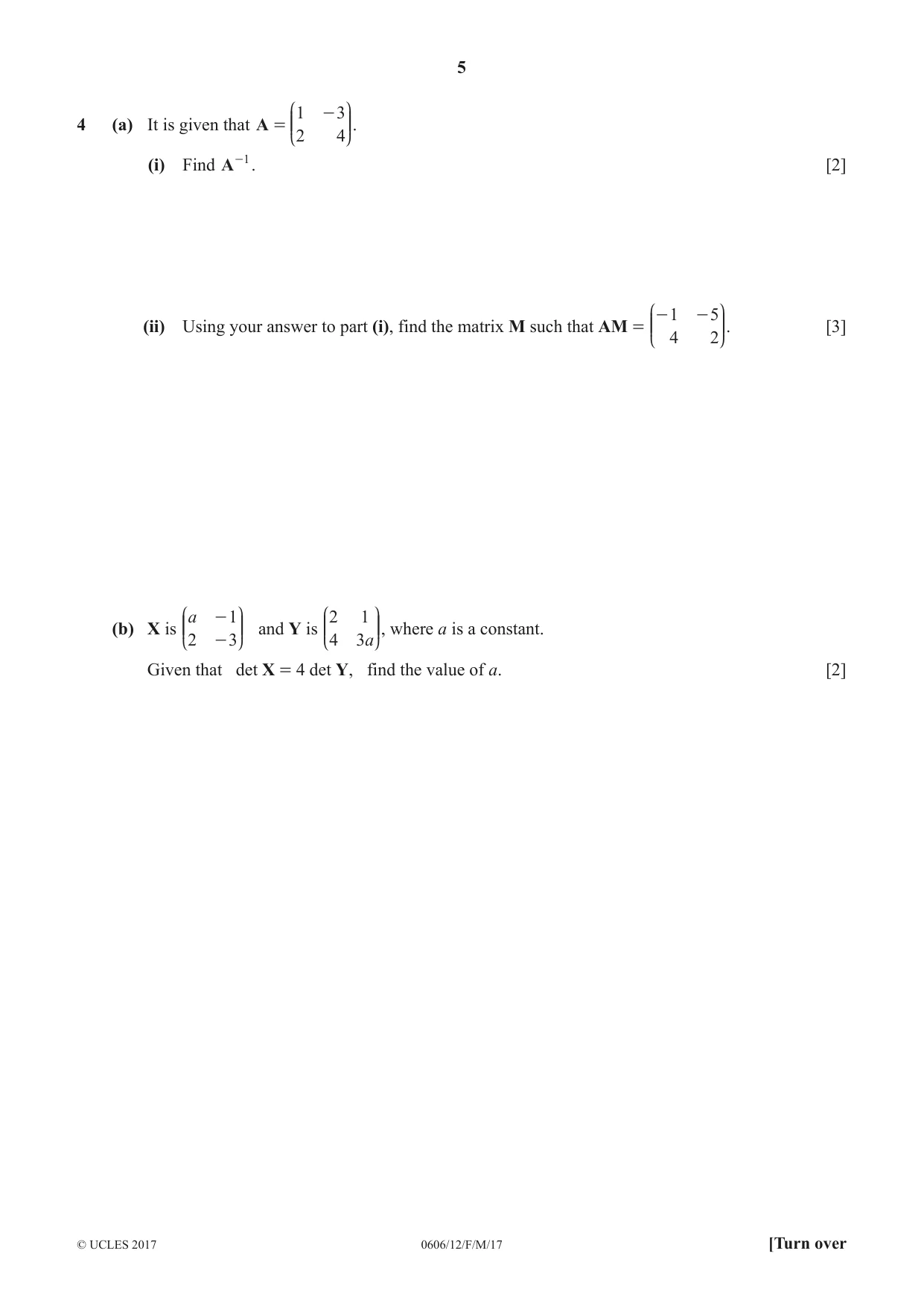 Cambridge IGCSE Mathematics - Additional 0606 2017 Feb/March Paper 1 · Variant 2 question paper, page 5 of 16