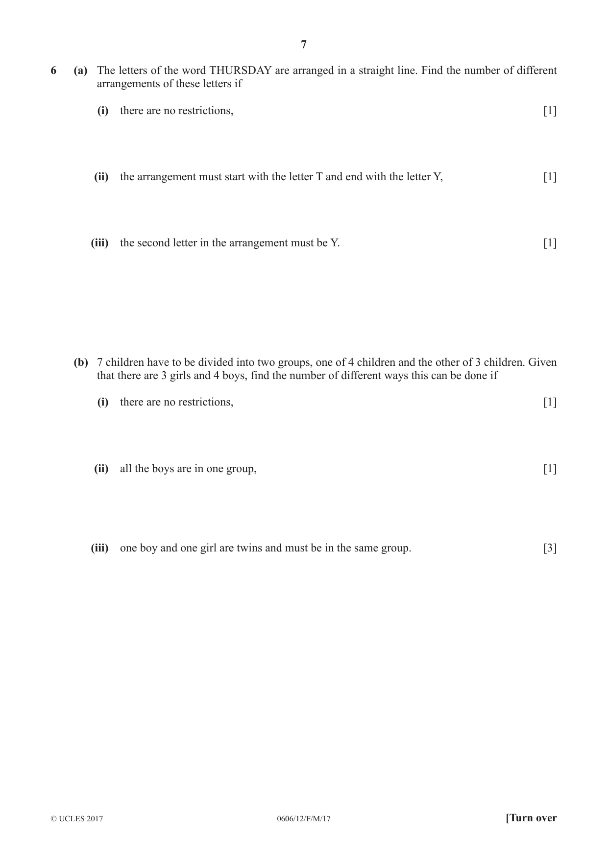 Cambridge IGCSE Mathematics - Additional 0606 2017 Feb/March Paper 1 · Variant 2 question paper, page 7 of 16