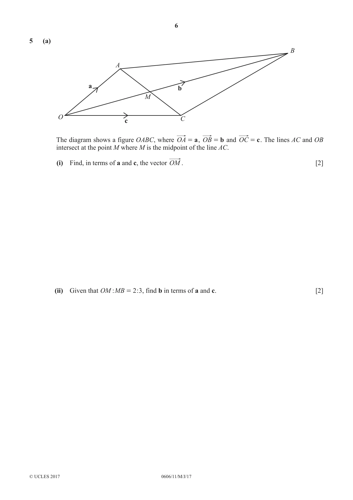 Cambridge IGCSE Mathematics - Additional 0606 2017 May/June Paper 1 · Variant 1 question paper, page 6 of 12