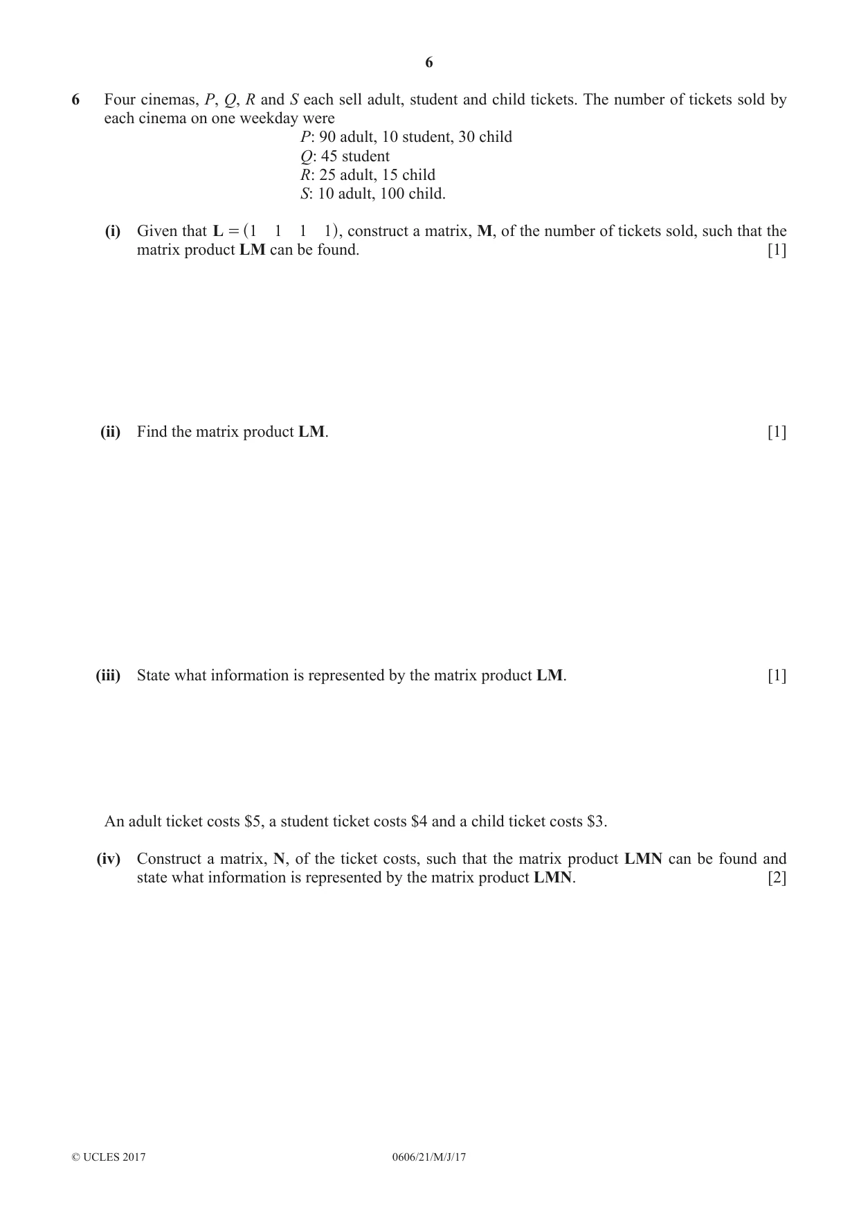 Cambridge IGCSE Mathematics - Additional 0606 2017 May/June Paper 2 · Variant 1 question paper, page 6 of 12