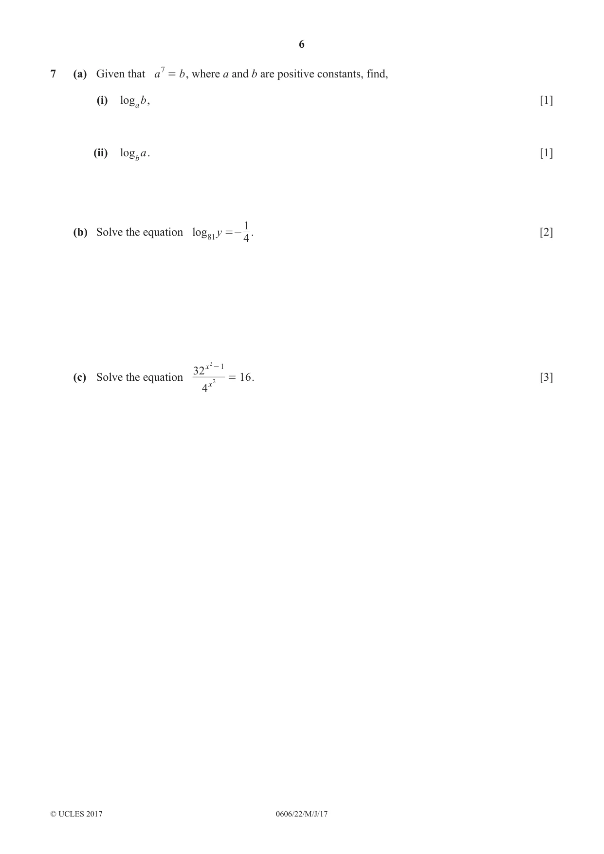 Cambridge IGCSE Mathematics - Additional 0606 2017 May/June Paper 2 · Variant 2 question paper, page 6 of 12