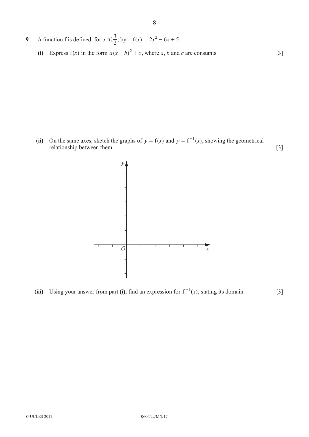 Cambridge IGCSE Mathematics - Additional 0606 2017 May/June Paper 2 · Variant 2 question paper, page 8 of 12