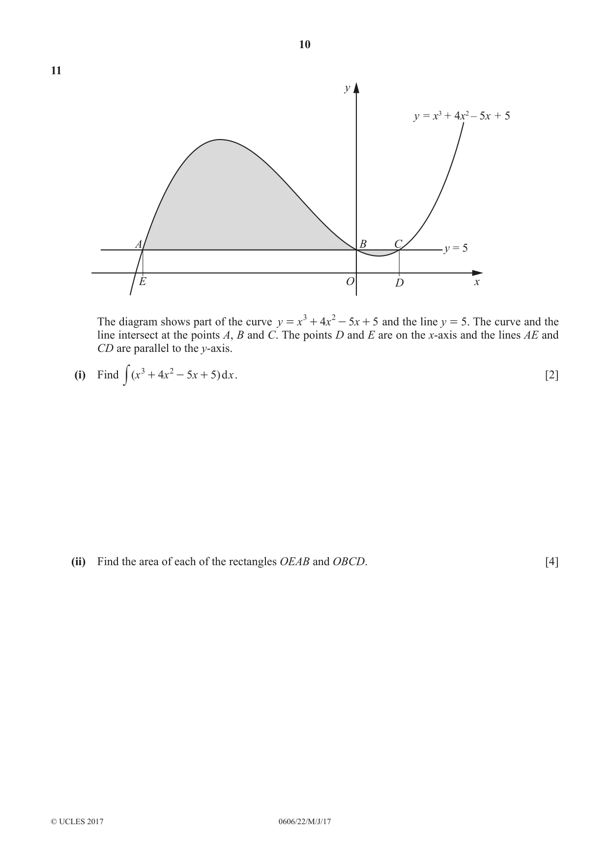 Cambridge IGCSE Mathematics - Additional 0606 2017 May/June Paper 2 · Variant 2 question paper, page 10 of 12