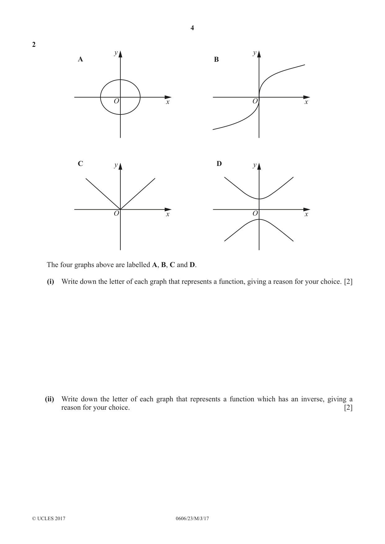 Cambridge IGCSE Mathematics - Additional 0606 2017 May/June Paper 2 · Variant 3 question paper, page 4 of 16