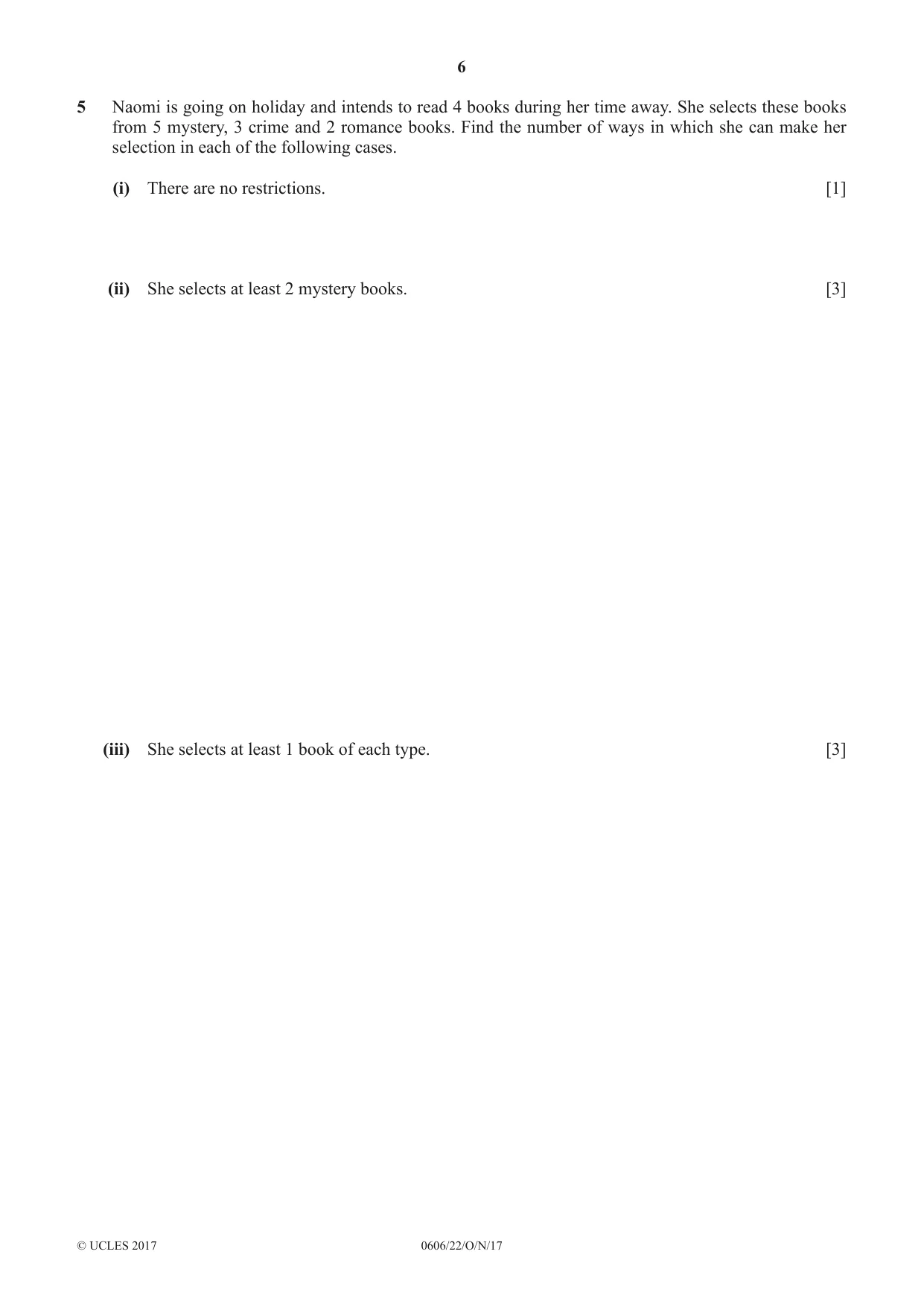 Cambridge IGCSE Mathematics - Additional 0606 2017 Oct/Nov Paper 2 · Variant 2 question paper, page 6 of 16