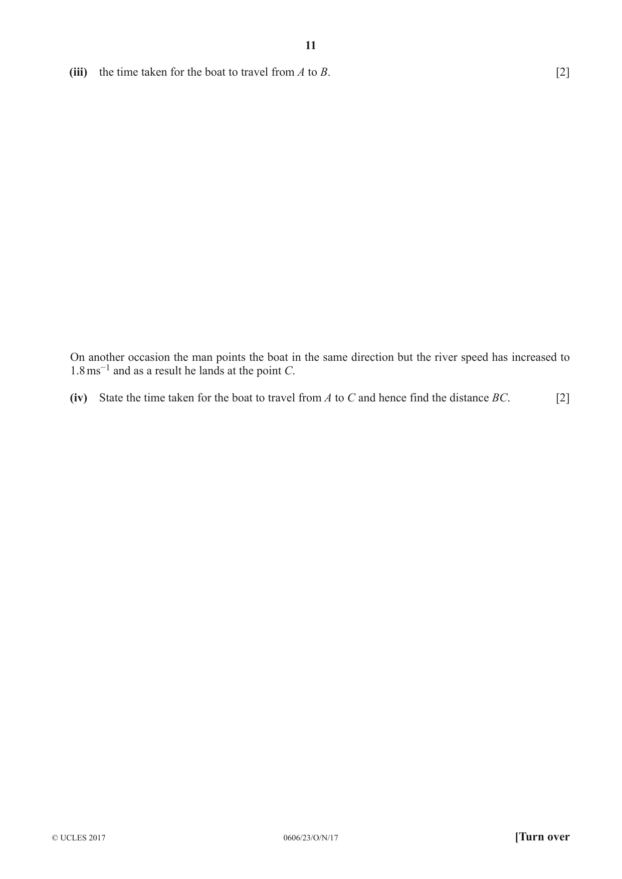Cambridge IGCSE Mathematics - Additional 0606 2017 Oct/Nov Paper 2 · Variant 3 question paper, page 11 of 16
