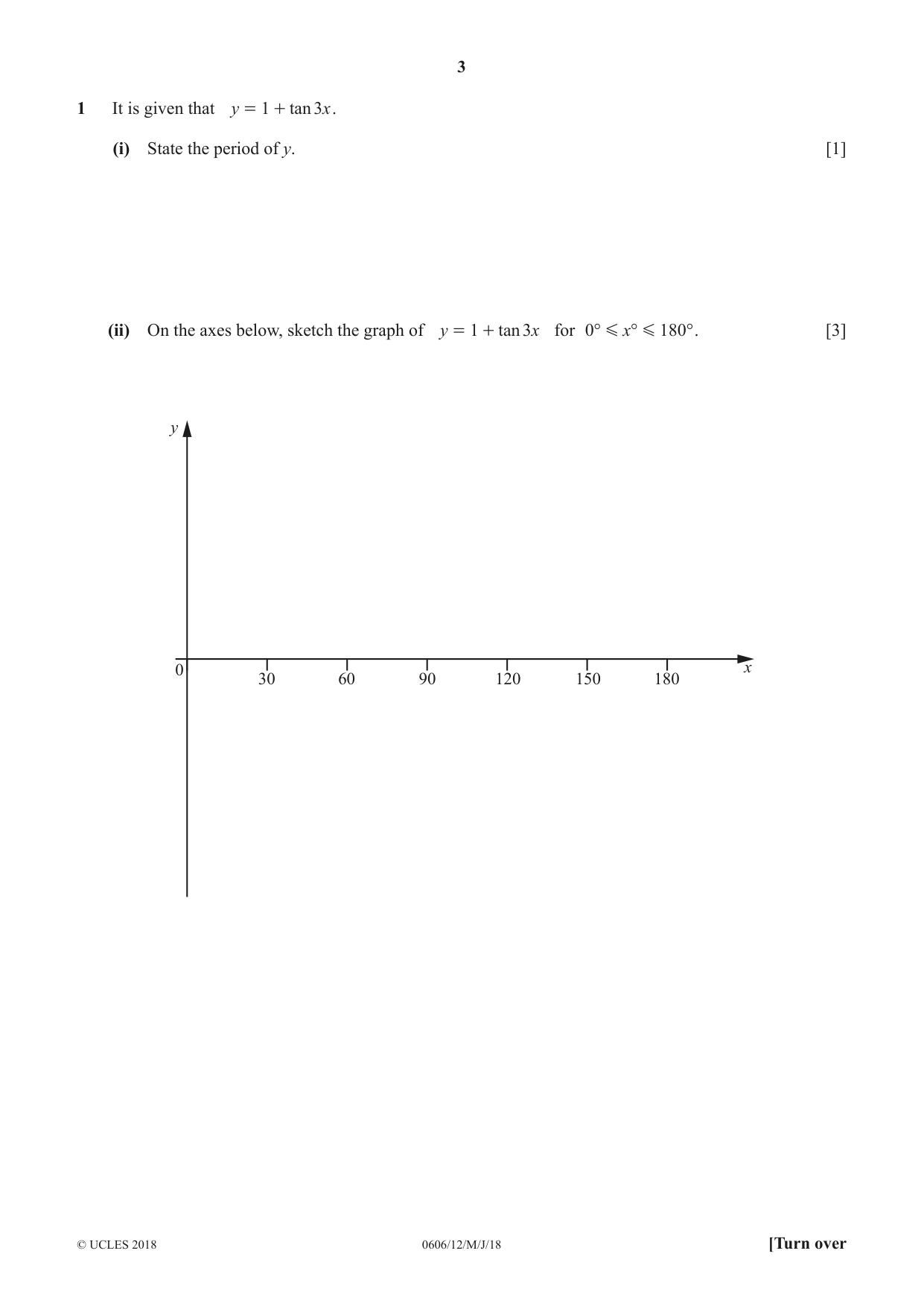 Cambridge IGCSE Mathematics - Additional 0606 2018 May/June Paper 1 · Variant 2 question paper, page 3 of 16
