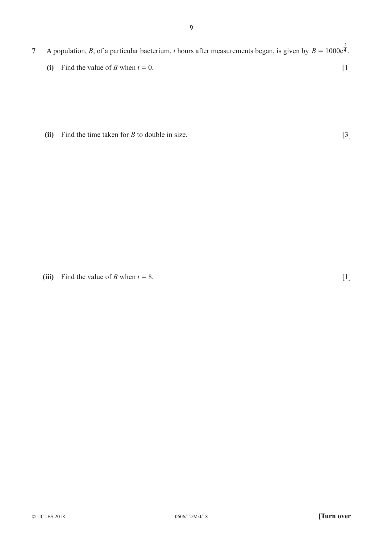 Cambridge IGCSE Mathematics - Additional 0606 2018 May/June Paper 1 · Variant 2 question paper, page 9 of 16