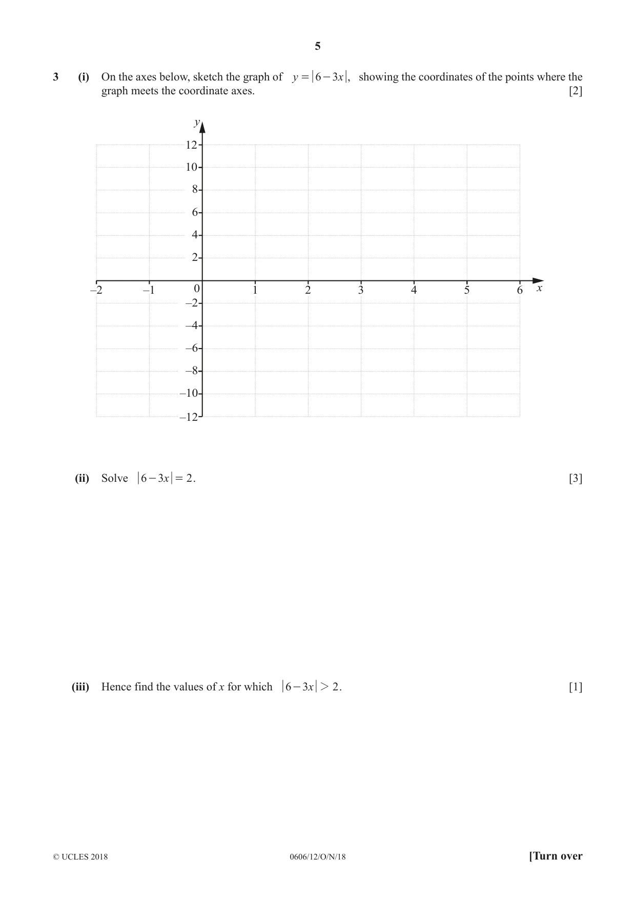 Cambridge IGCSE Mathematics - Additional 0606 2018 Oct/Nov Paper 1 · Variant 2 question paper, page 5 of 16
