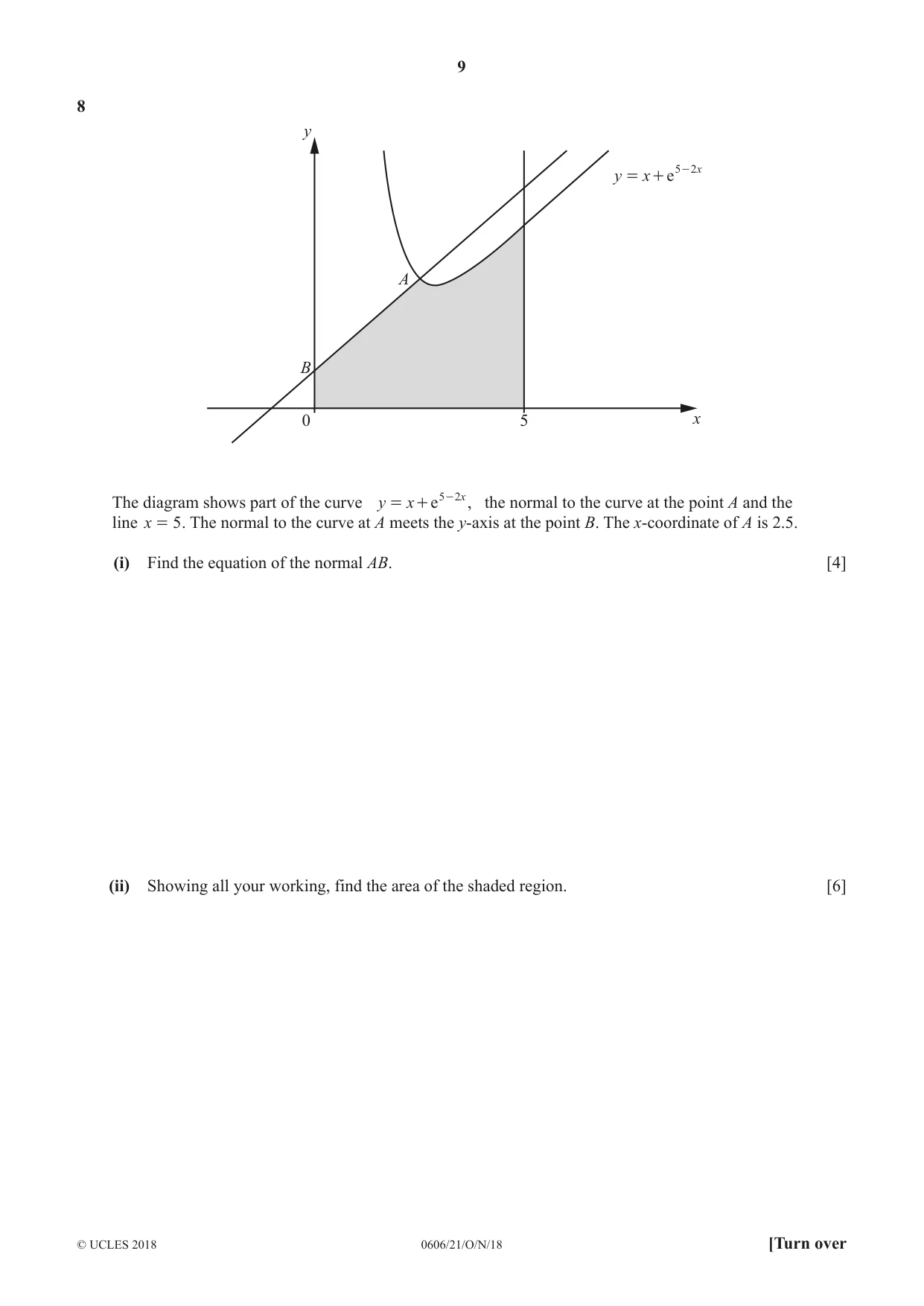 Cambridge IGCSE Mathematics - Additional 0606 2018 Oct/Nov Paper 2 · Variant 1 question paper, page 9 of 16