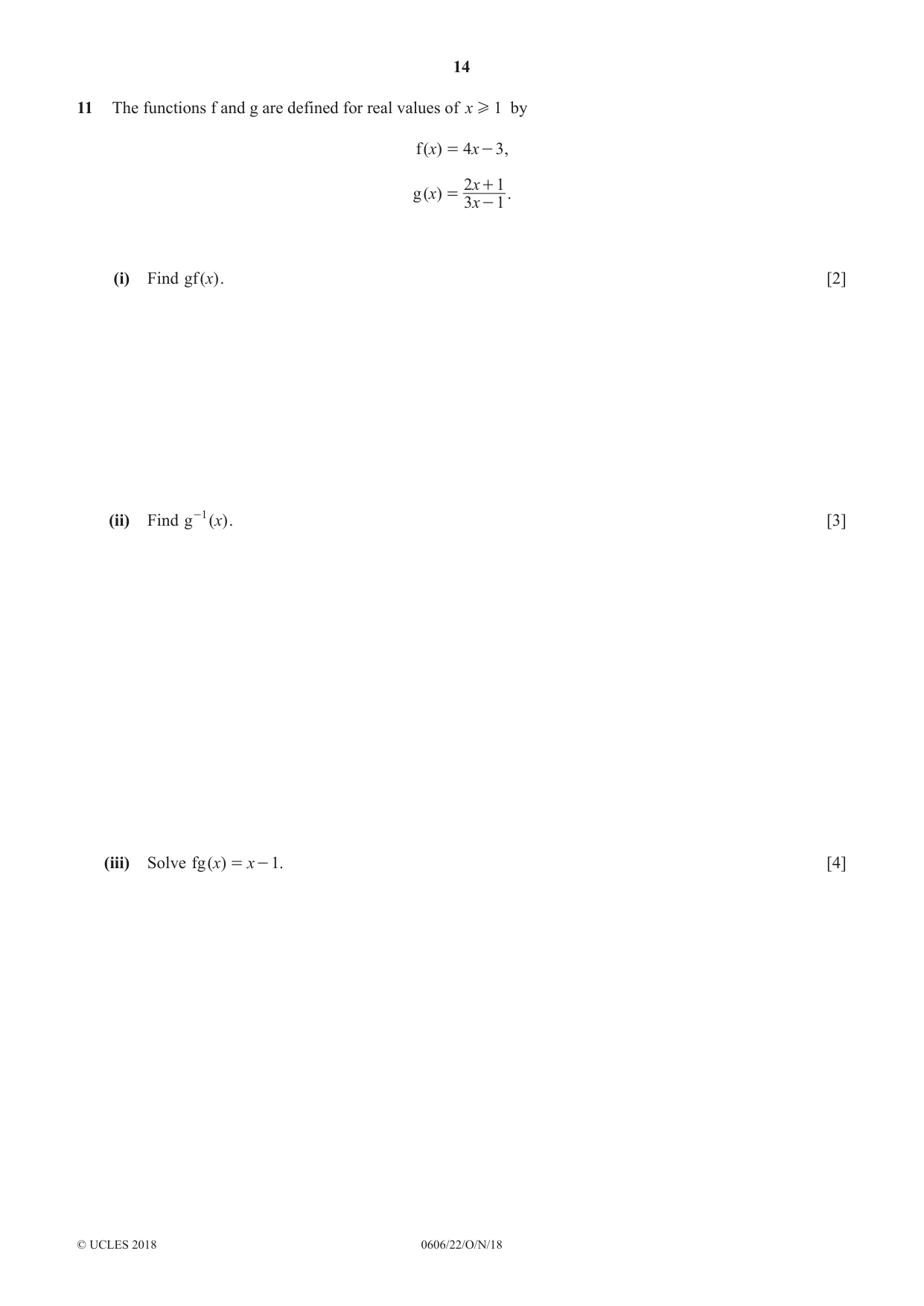 Cambridge IGCSE Mathematics - Additional 0606 2018 Oct/Nov Paper 2 · Variant 2 question paper, page 14 of 16