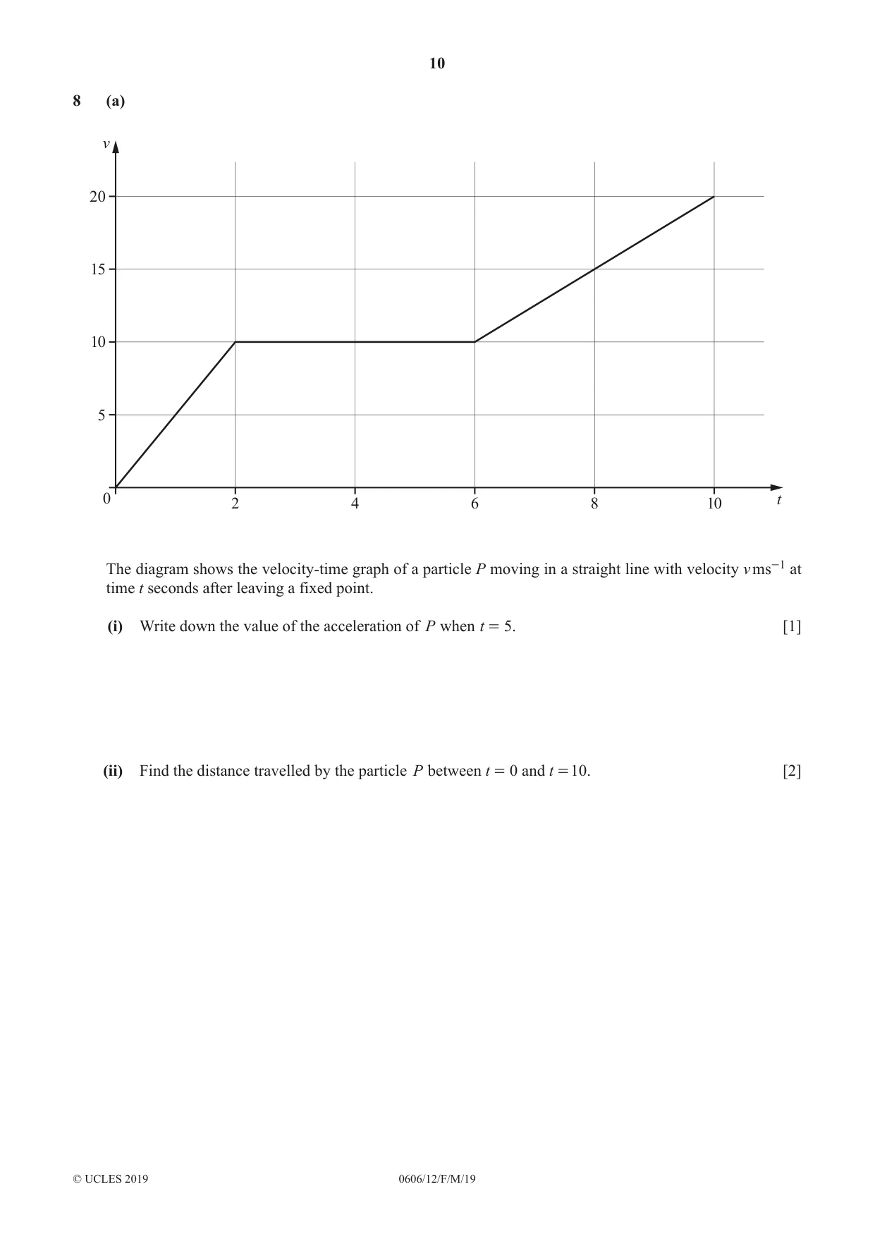 Cambridge IGCSE Mathematics - Additional 0606 2019 Feb/March Paper 1 · Variant 2 question paper, page 10 of 16