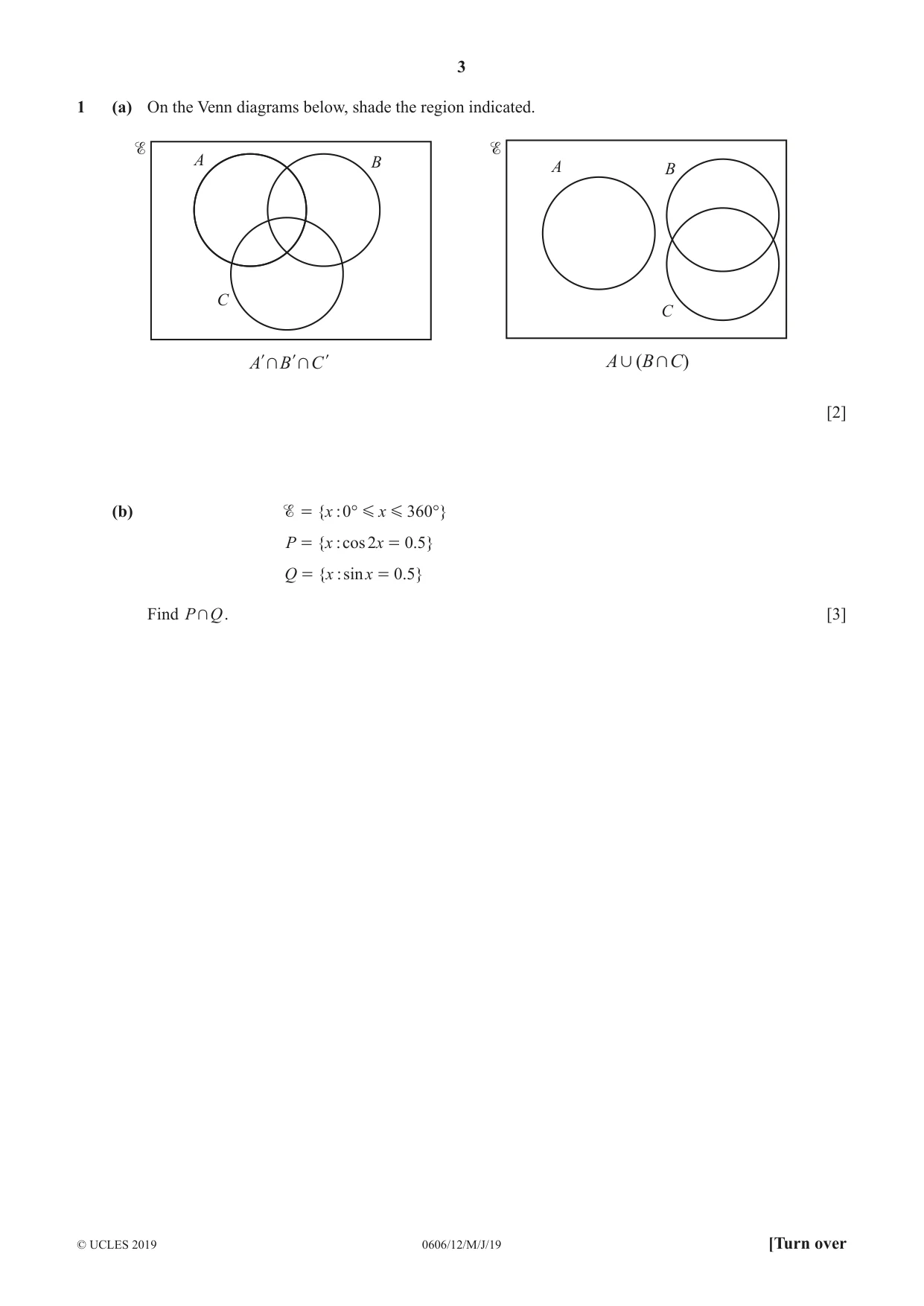 Cambridge IGCSE Mathematics - Additional 0606 2019 May/June Paper 1 · Variant 2 question paper, page 3 of 16