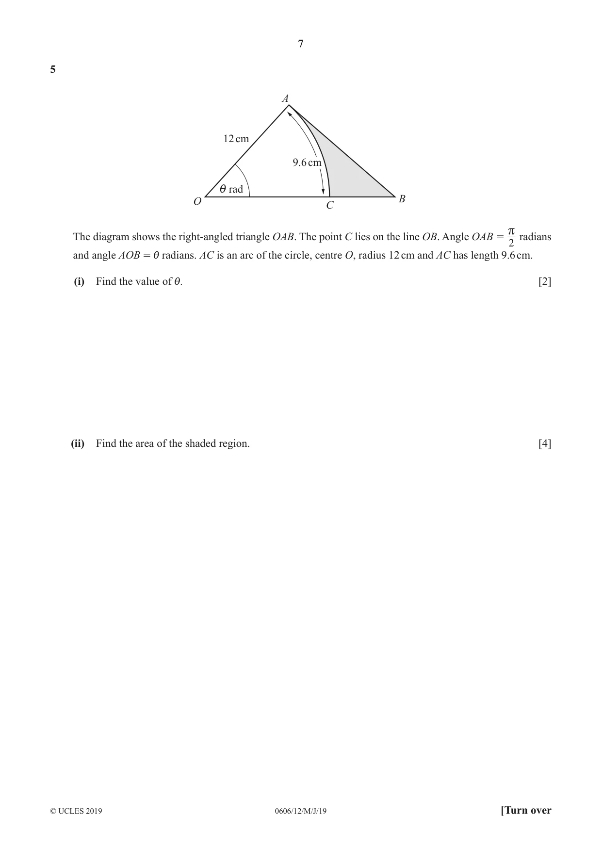 Cambridge IGCSE Mathematics - Additional 0606 2019 May/June Paper 1 · Variant 2 question paper, page 7 of 16