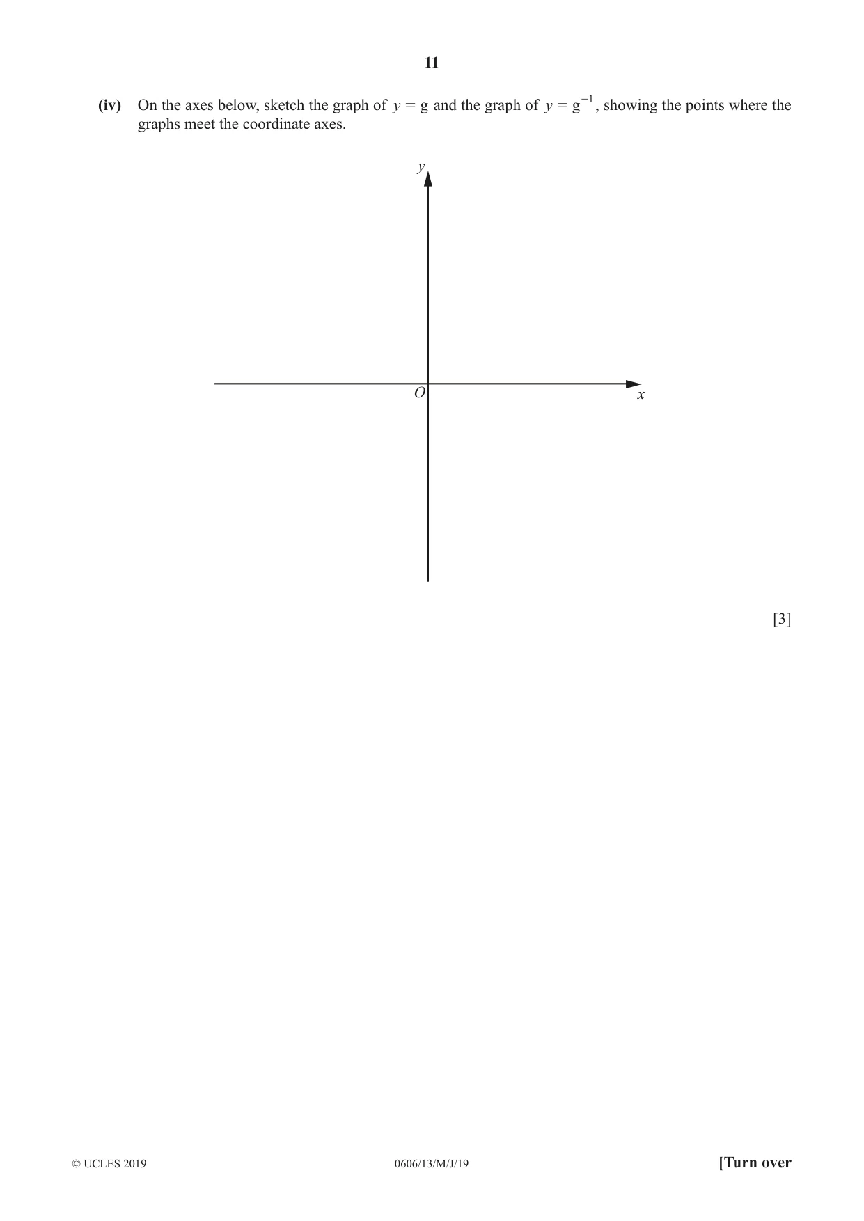 Cambridge IGCSE Mathematics - Additional 0606 2019 May/June Paper 1 · Variant 3 question paper, page 11 of 16