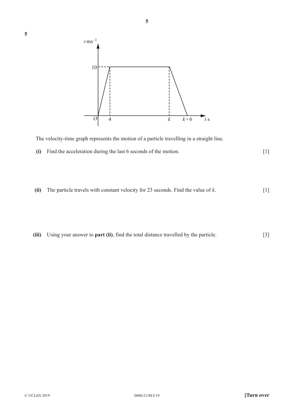 Cambridge IGCSE Mathematics - Additional 0606 2019 May/June Paper 2 · Variant 1 question paper, page 5 of 16