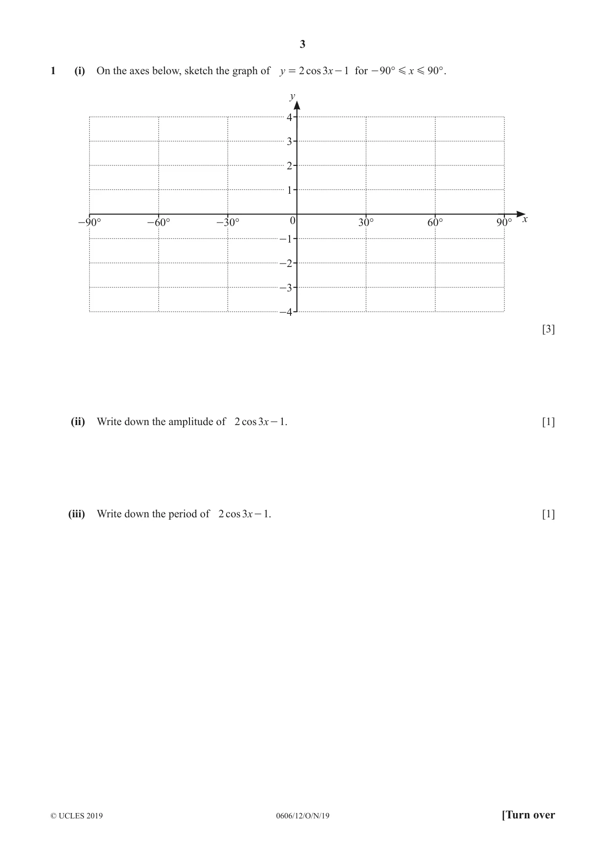 Cambridge IGCSE Mathematics - Additional 0606 2019 Oct/Nov Paper 1 · Variant 2 question paper, page 3 of 16