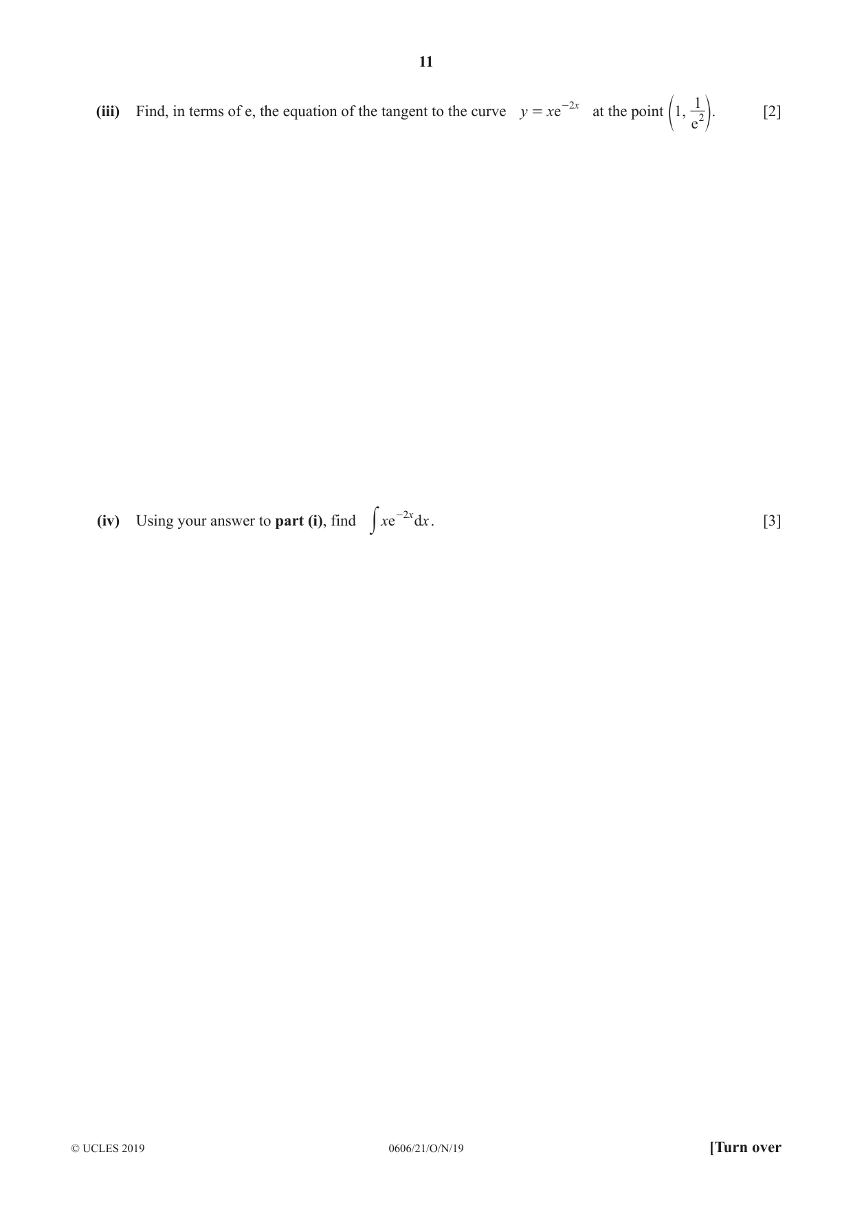 Cambridge IGCSE Mathematics - Additional 0606 2019 Oct/Nov Paper 2 · Variant 1 question paper, page 11 of 16