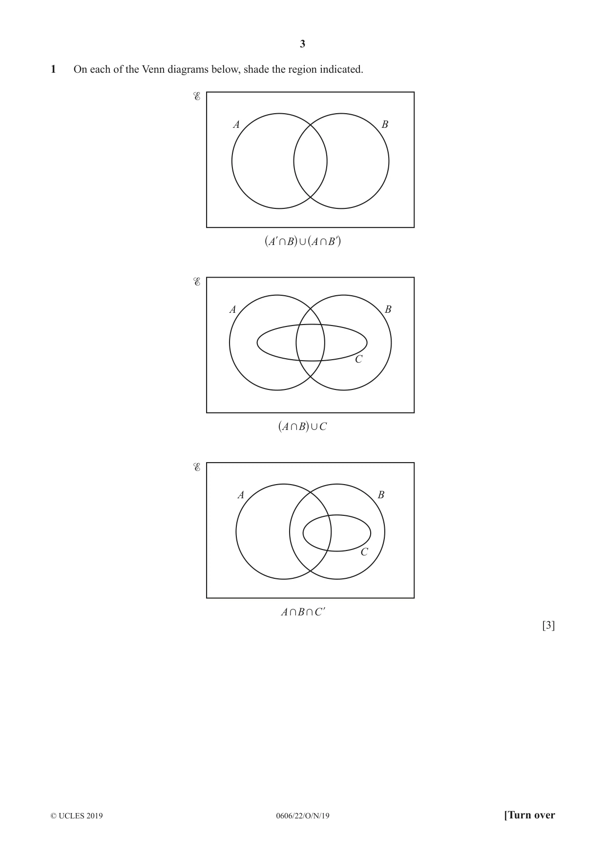 Cambridge IGCSE Mathematics - Additional 0606 2019 Oct/Nov Paper 2 · Variant 2 question paper, page 3 of 16