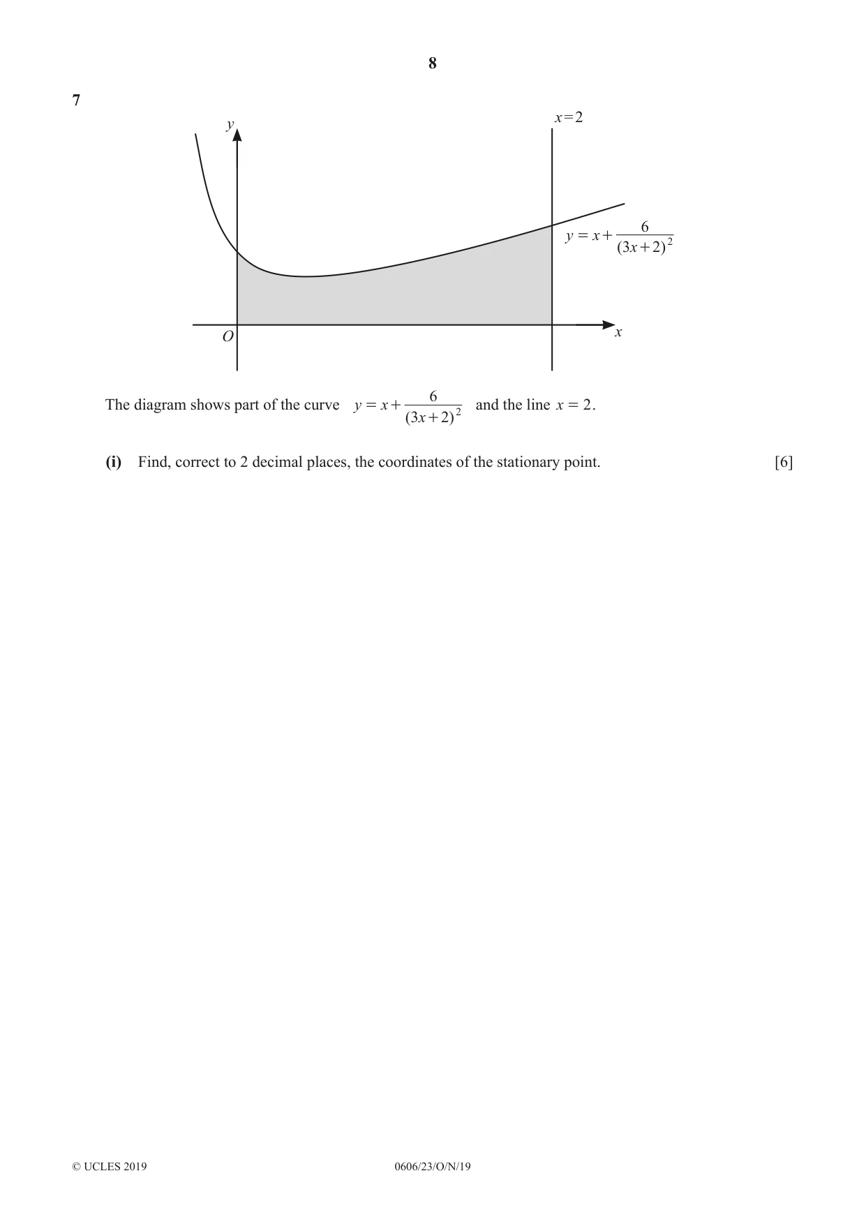 Cambridge IGCSE Mathematics - Additional 0606 2019 Oct/Nov Paper 2 · Variant 3 question paper, page 8 of 16