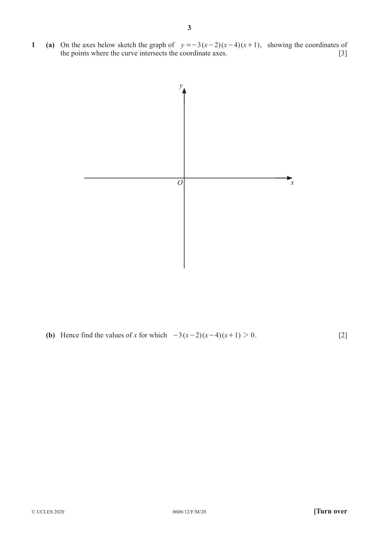 Cambridge IGCSE Mathematics - Additional 0606 2020 Feb/March Paper 1 · Variant 2 question paper, page 3 of 16
