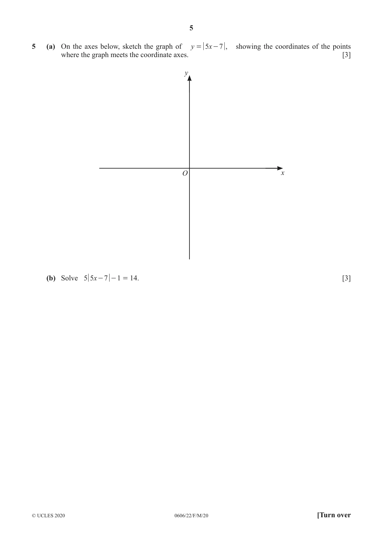 Cambridge IGCSE Mathematics - Additional 0606 2020 Feb/March Paper 2 · Variant 2 question paper, page 5 of 16