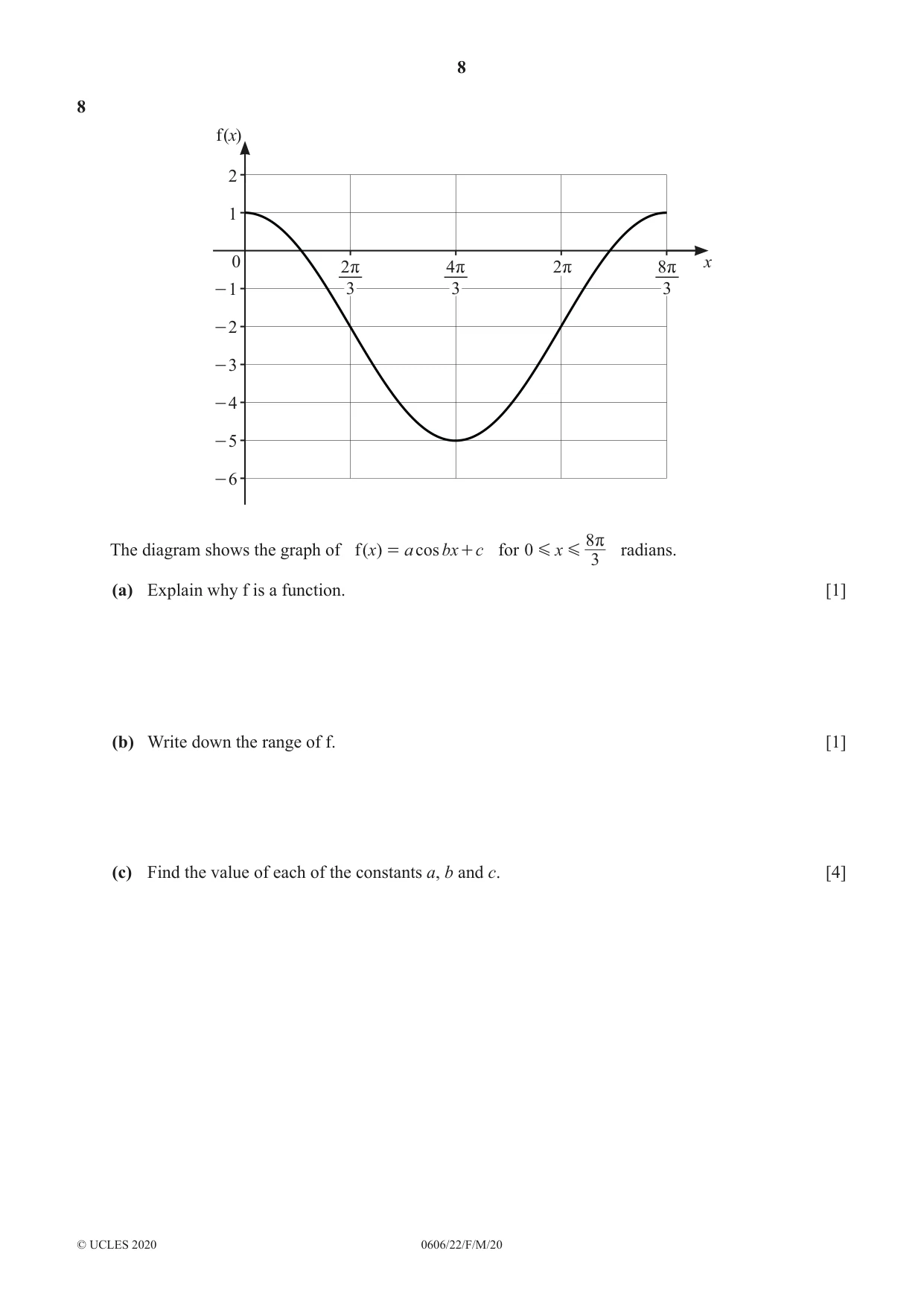 Cambridge IGCSE Mathematics - Additional 0606 2020 Feb/March Paper 2 · Variant 2 question paper, page 8 of 16