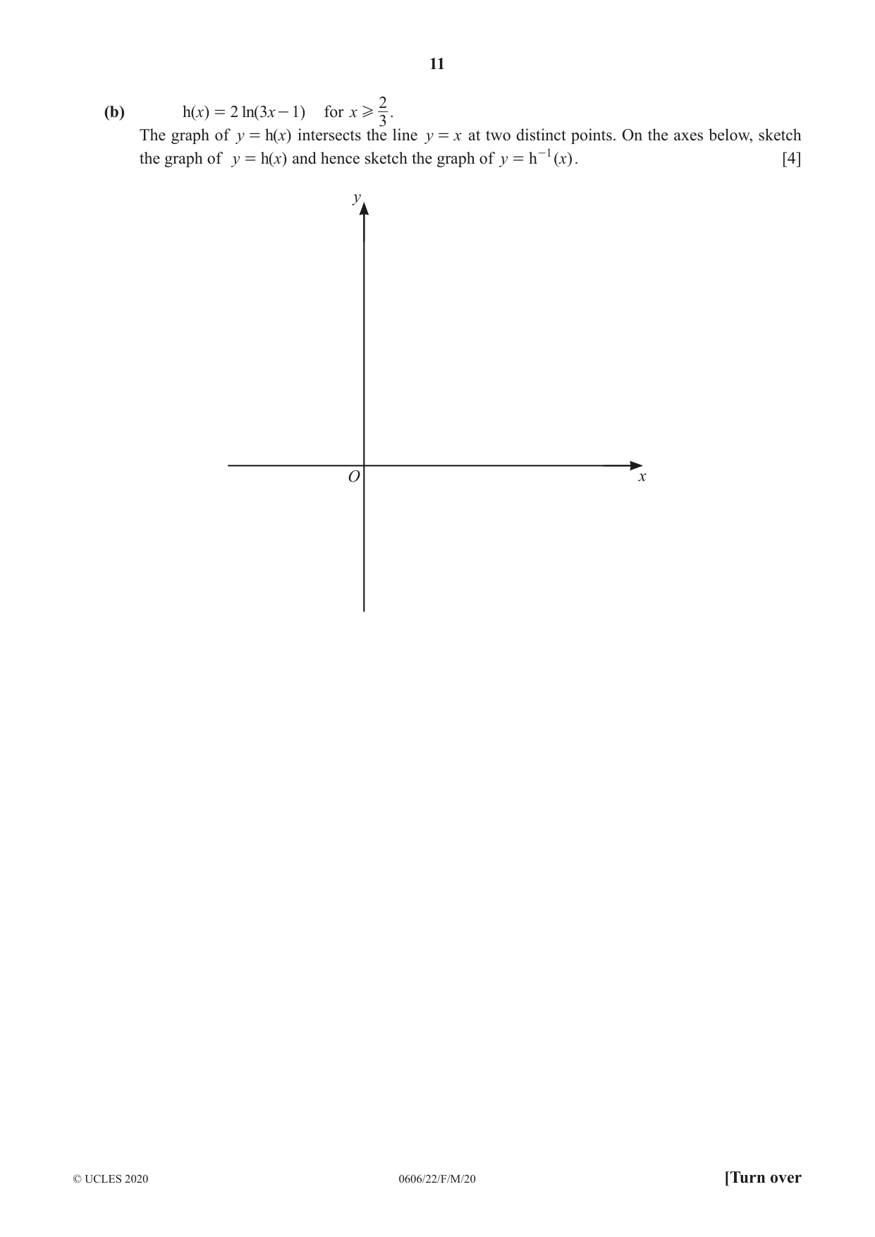 Cambridge IGCSE Mathematics - Additional 0606 2020 Feb/March Paper 2 · Variant 2 question paper, page 11 of 16