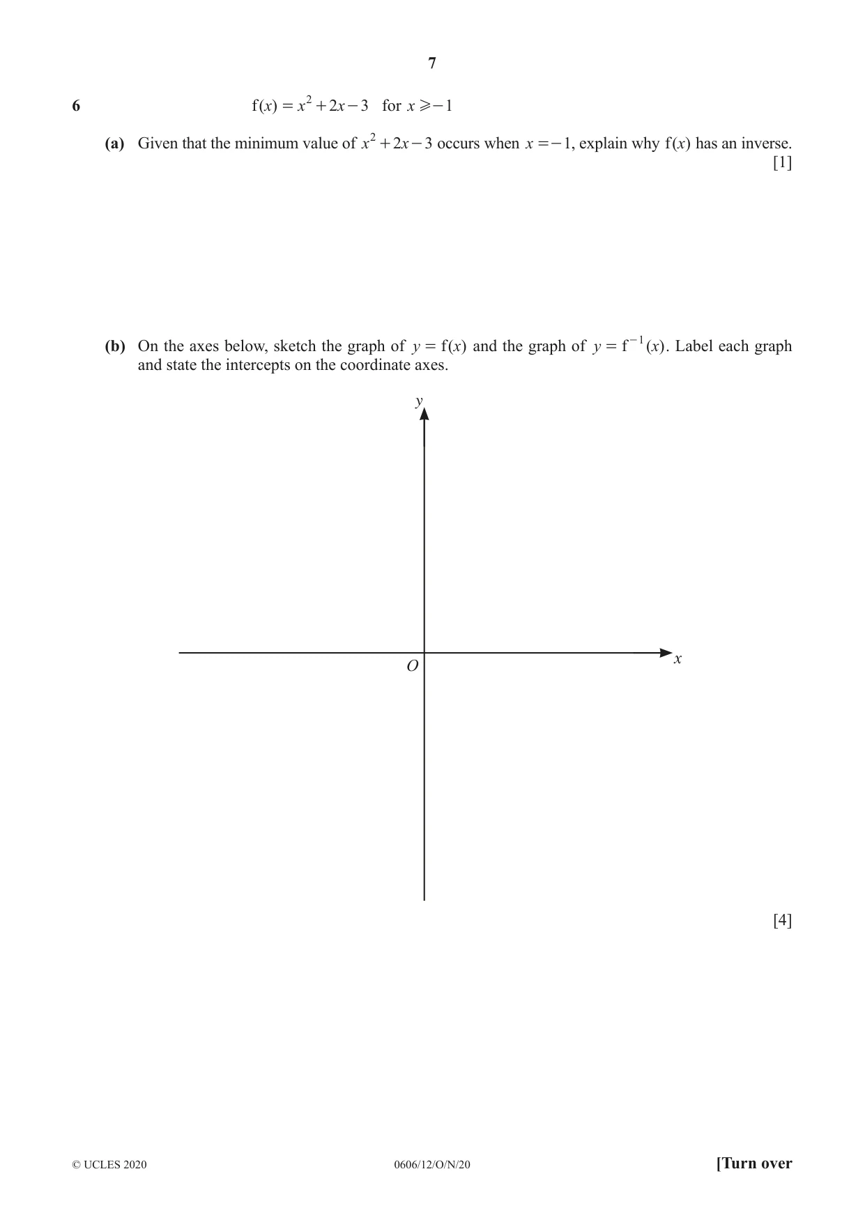 Cambridge IGCSE Mathematics - Additional 0606 2020 Oct/Nov Paper 1 · Variant 2 question paper, page 7 of 16